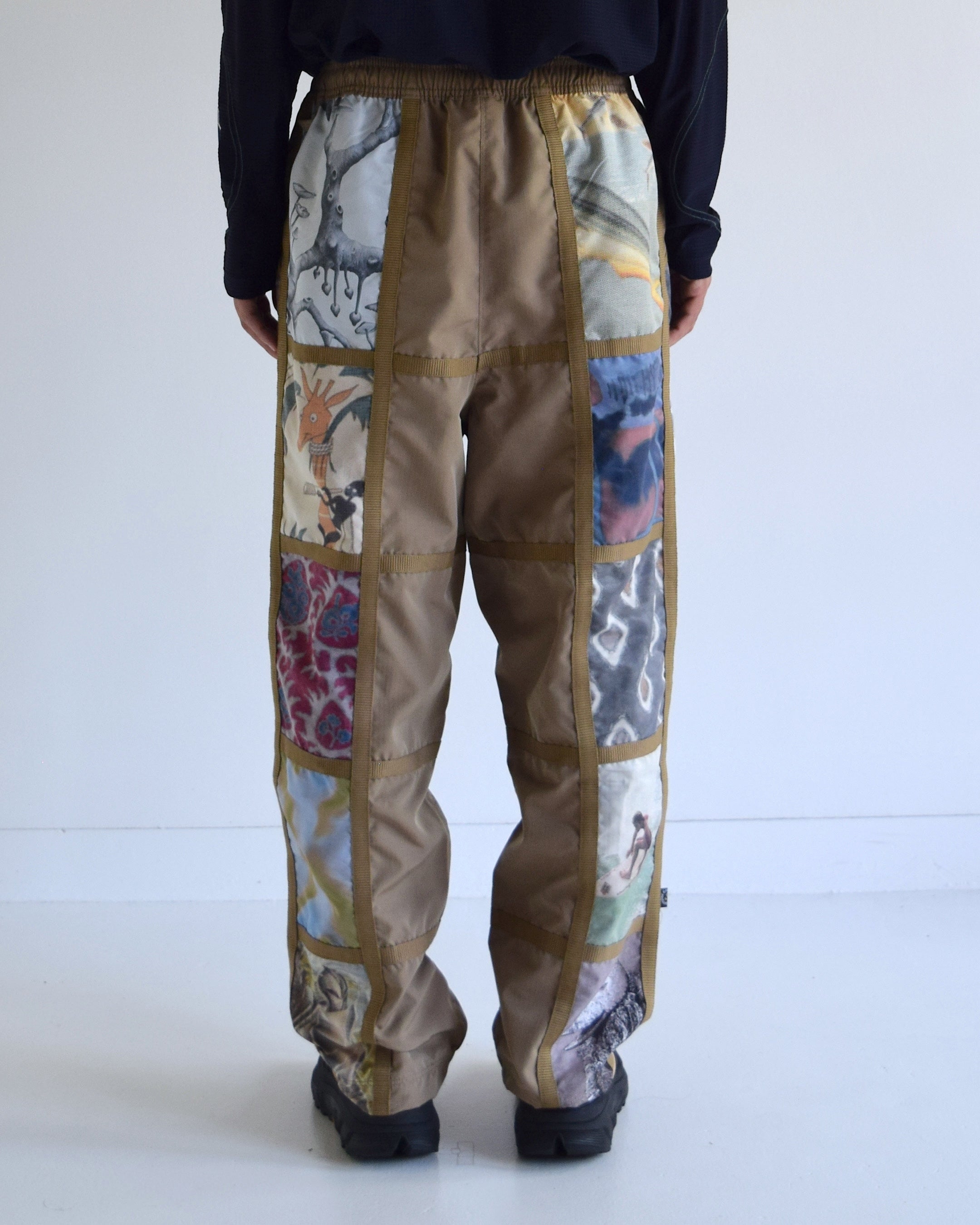 Somewhere Outside / Multi Patchwork Webbing Pants - MULTI COLORS