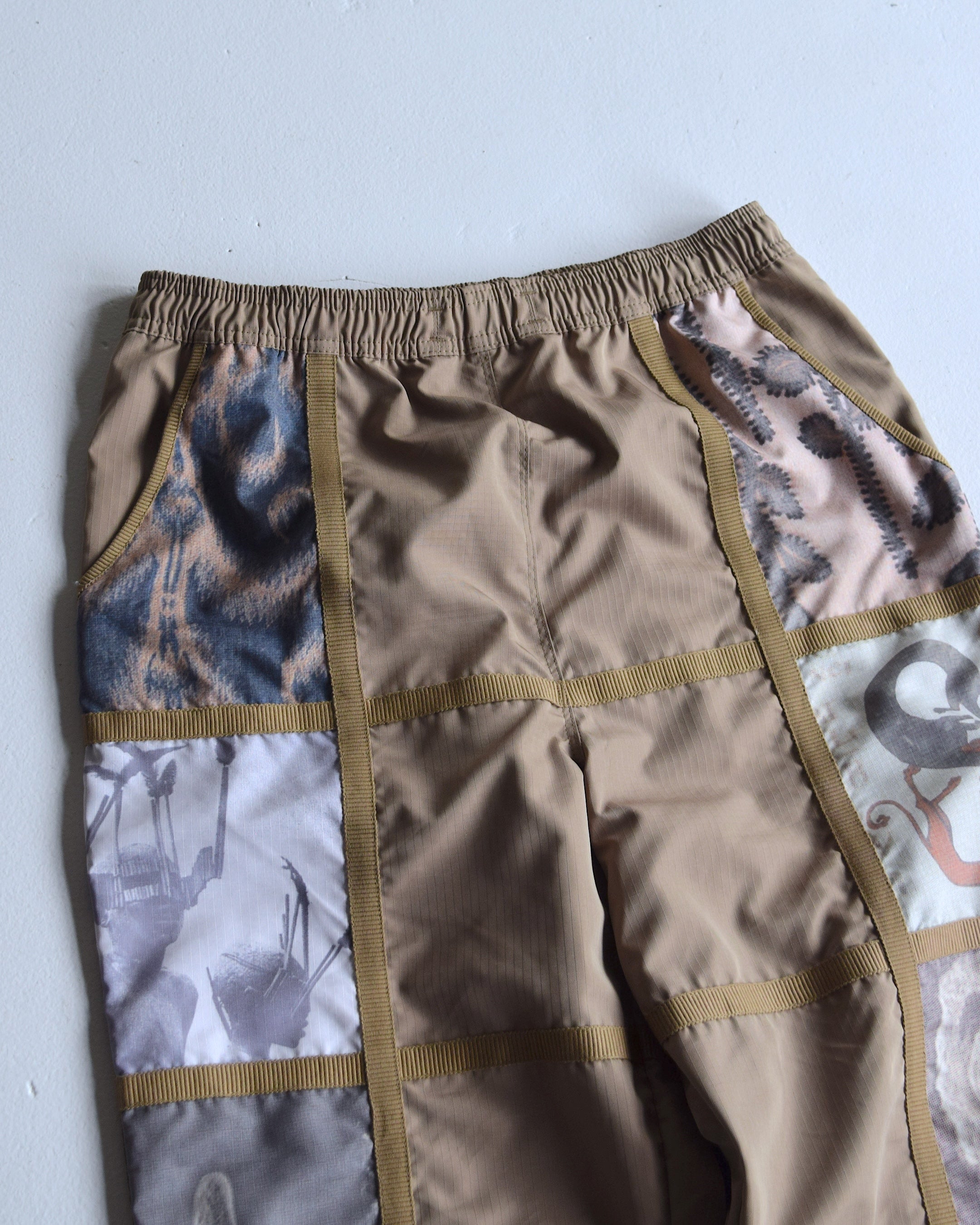 Somewhere Outside / Multi Patchwork Webbing Pants - MULTI COLORS
