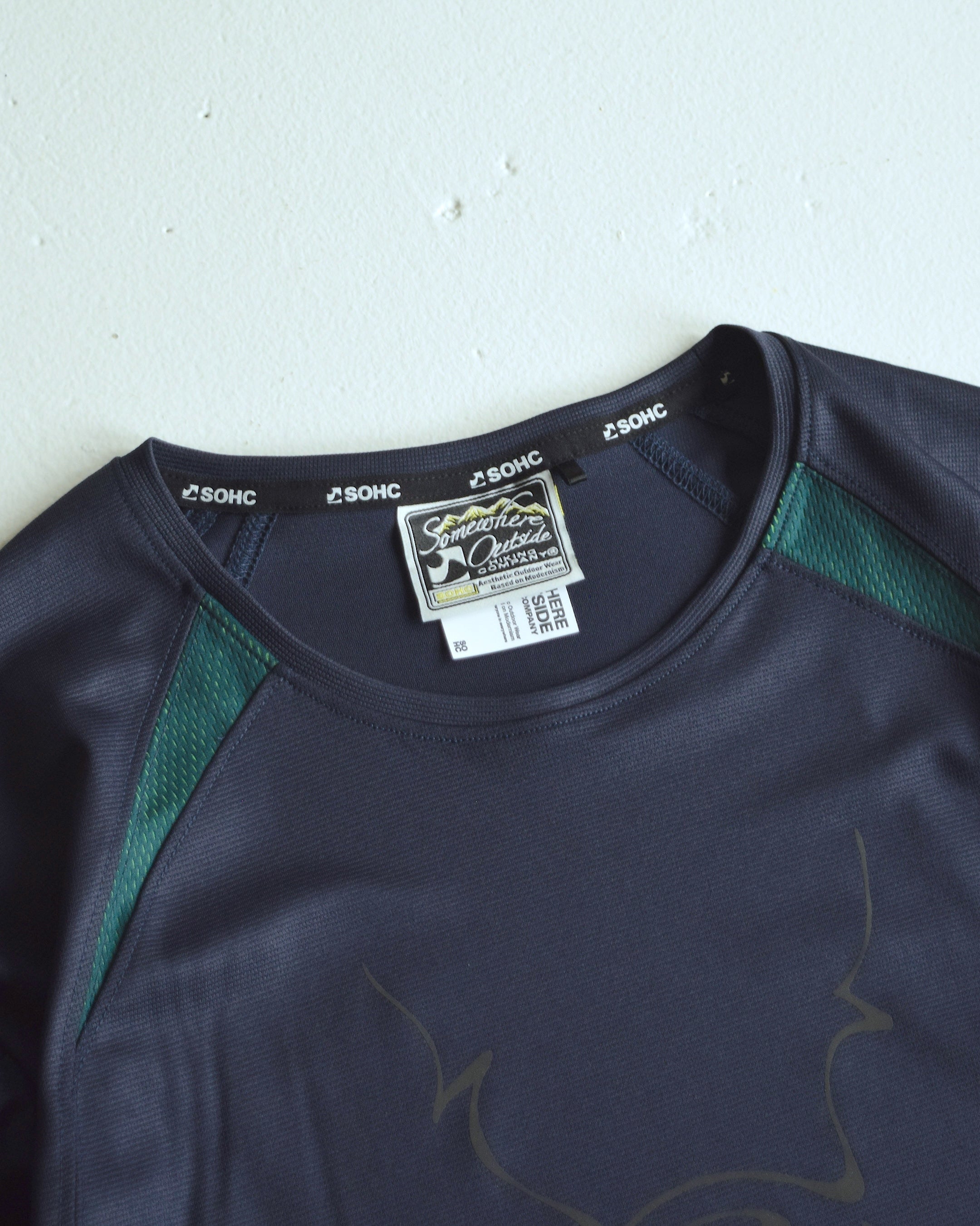 Somewhere Outside / Mesh Paneled L/SL - D/NAVY