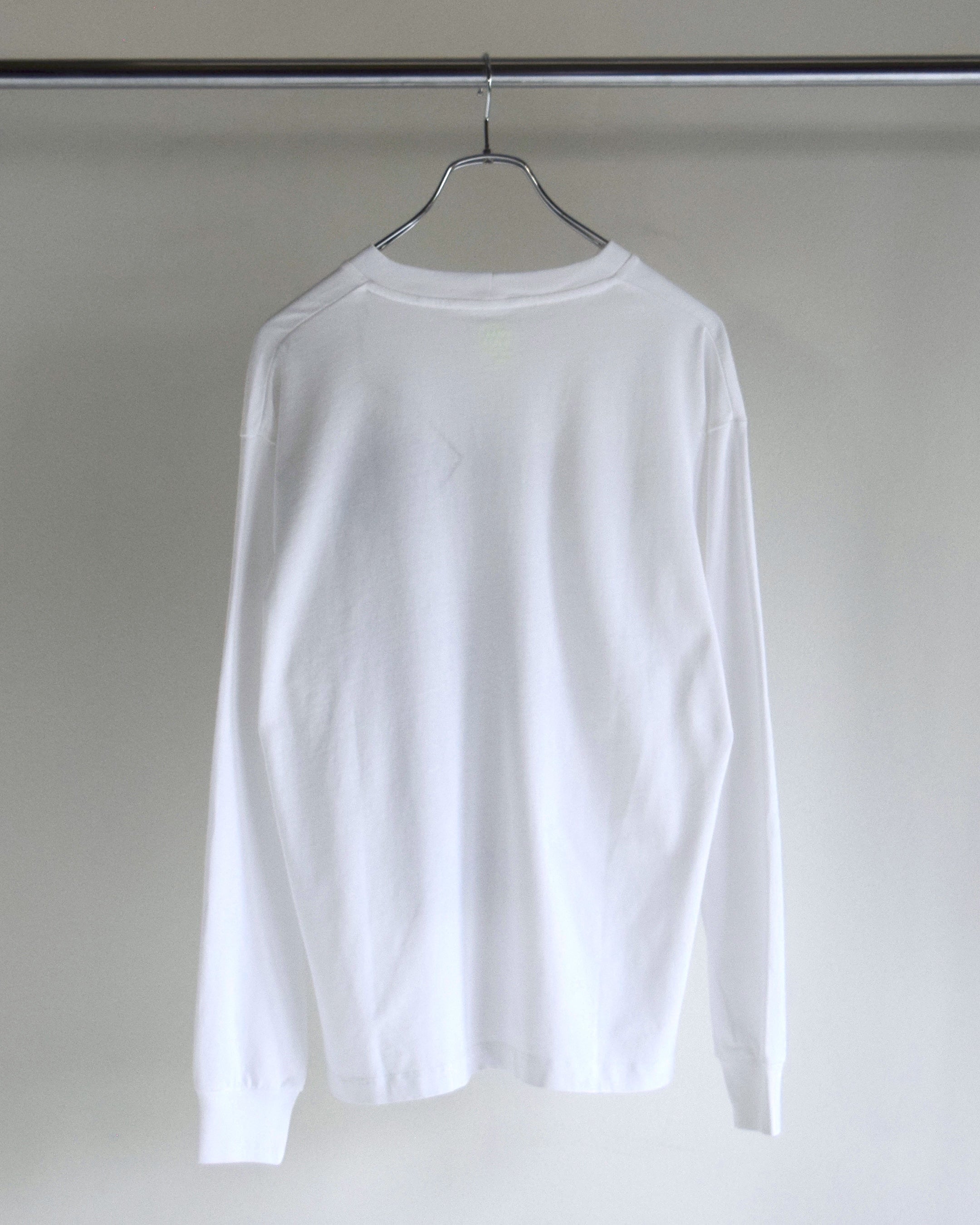 loosejoints / ED DAVIS - "GREEN ELEPHANT" L/S TEE - WHITE