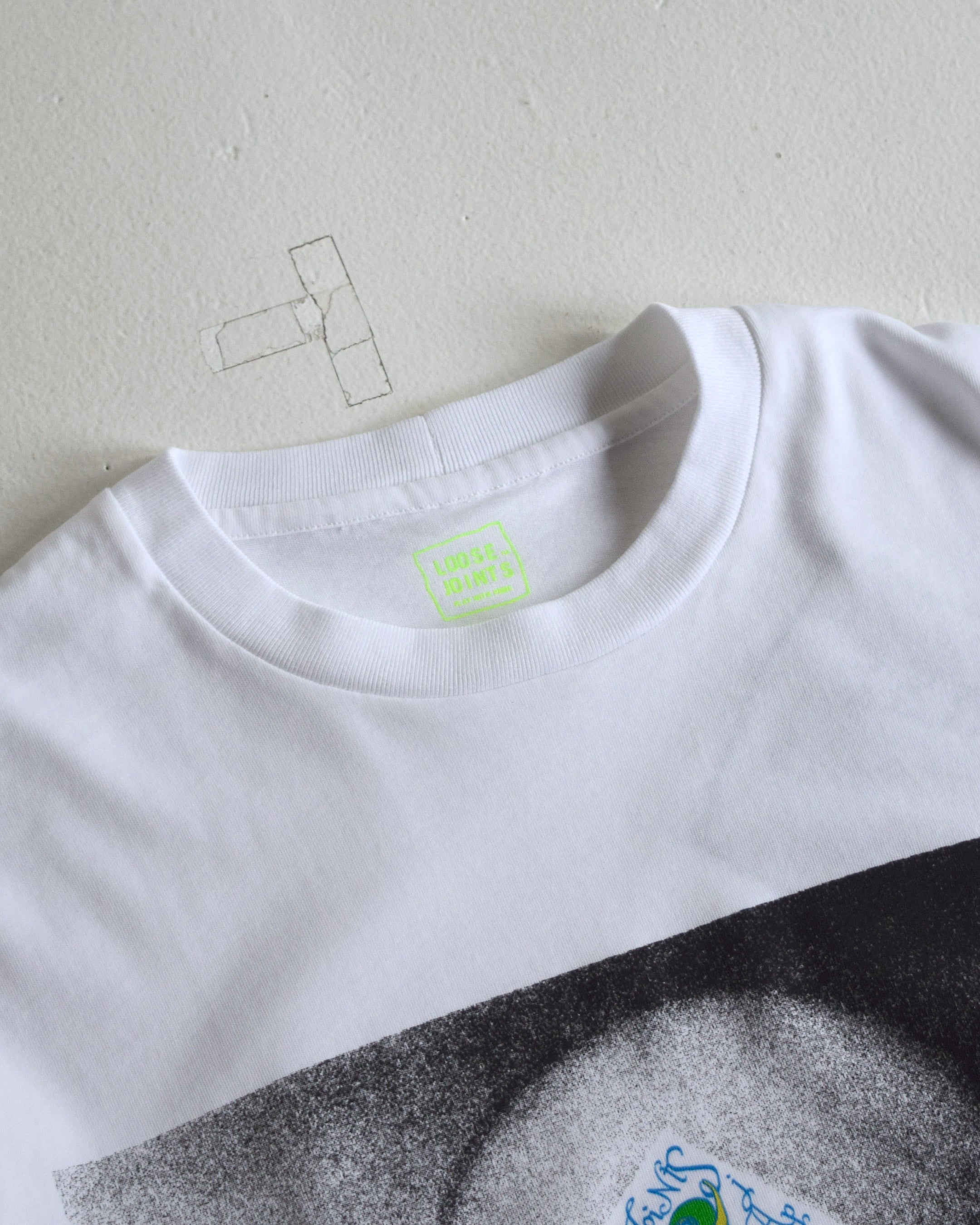 loosejoints / ED DAVIS - "GREEN ELEPHANT" L/S TEE - WHITE