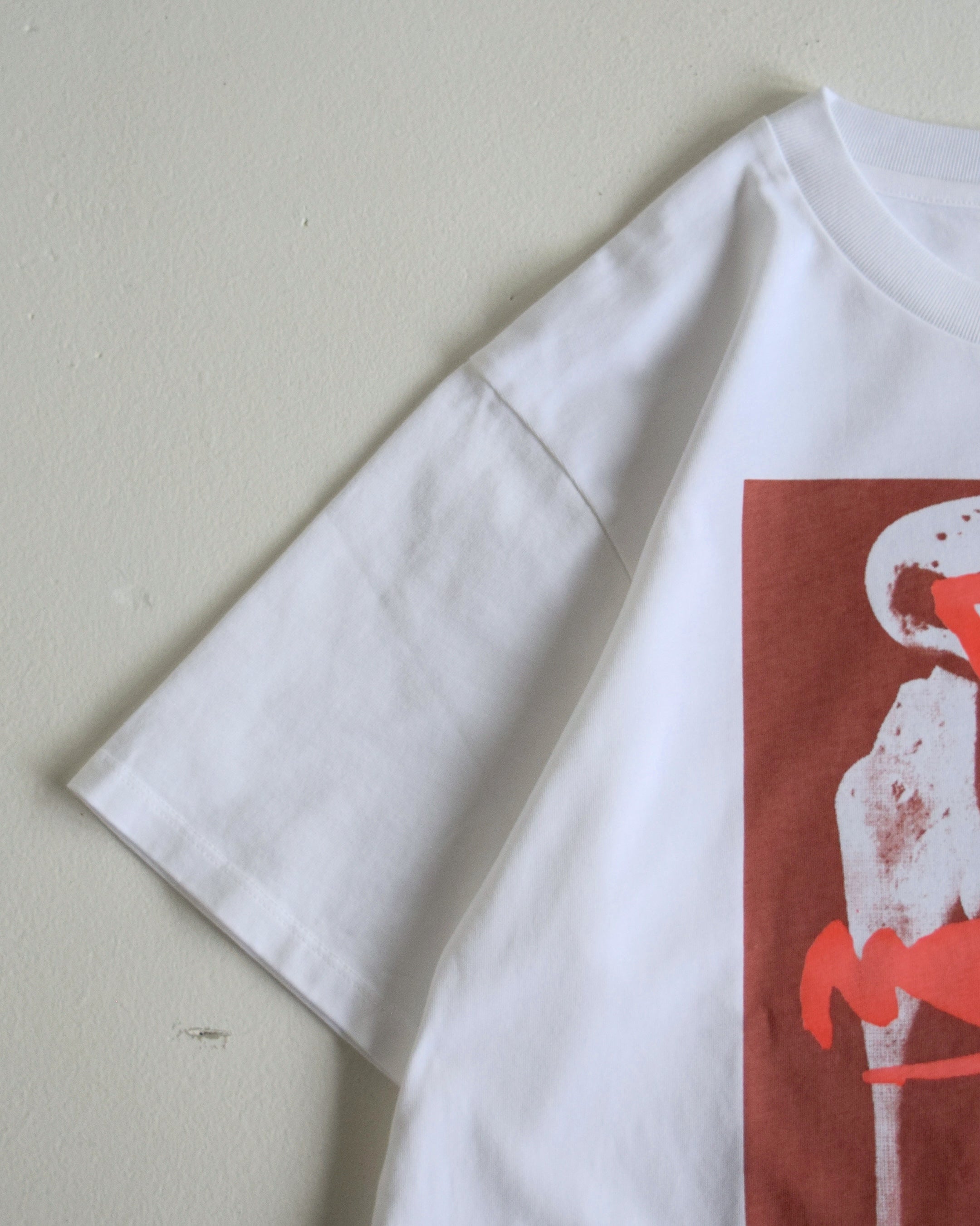 loosejoints / MISHA HOLLENBACH - "THERE’S NO EVIDENCE THAT THEY WERE ATTACHED TO THE STALK" S/S TEE - WHITE