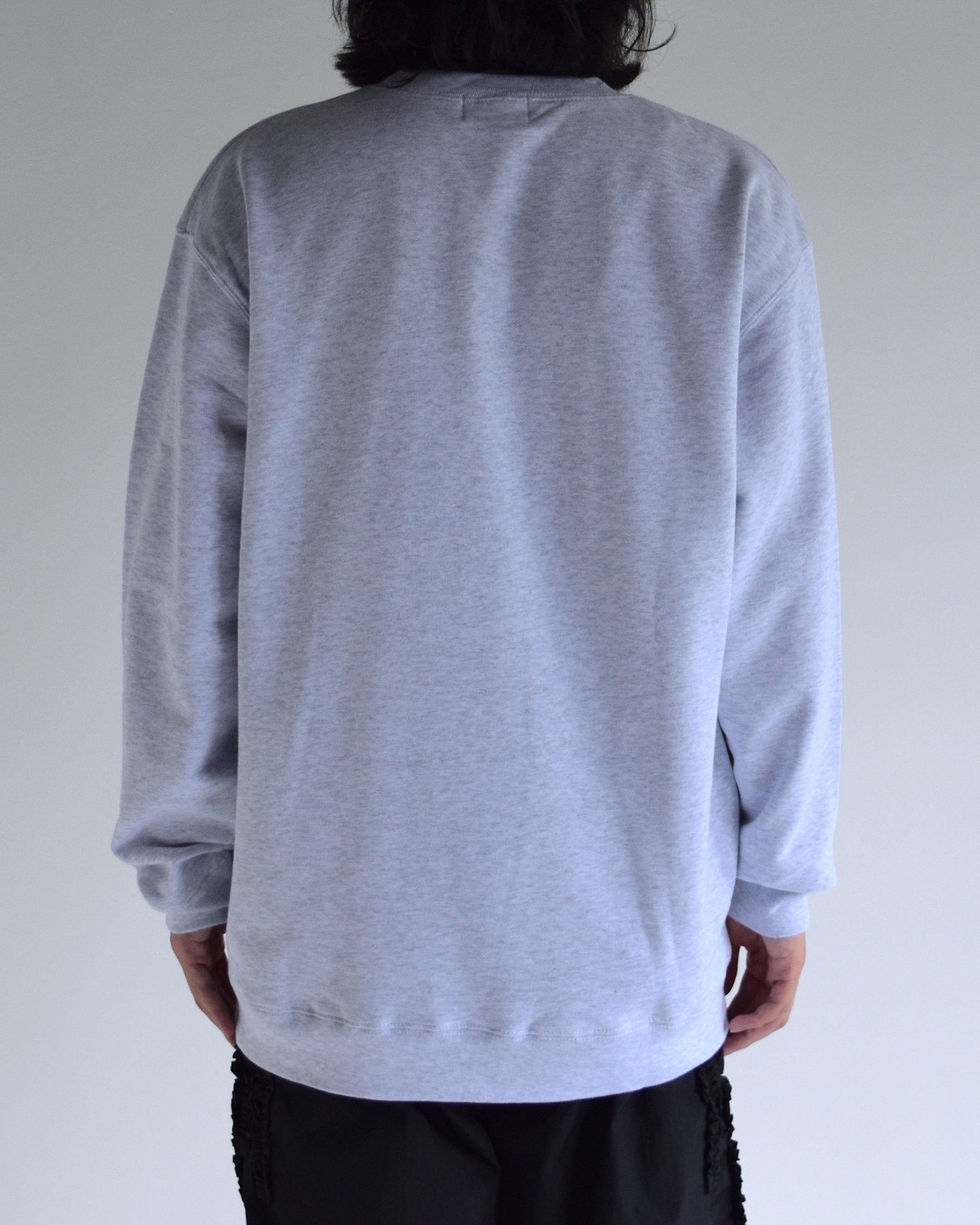 NICK GEAR / Flower print logo sweat - GRAY