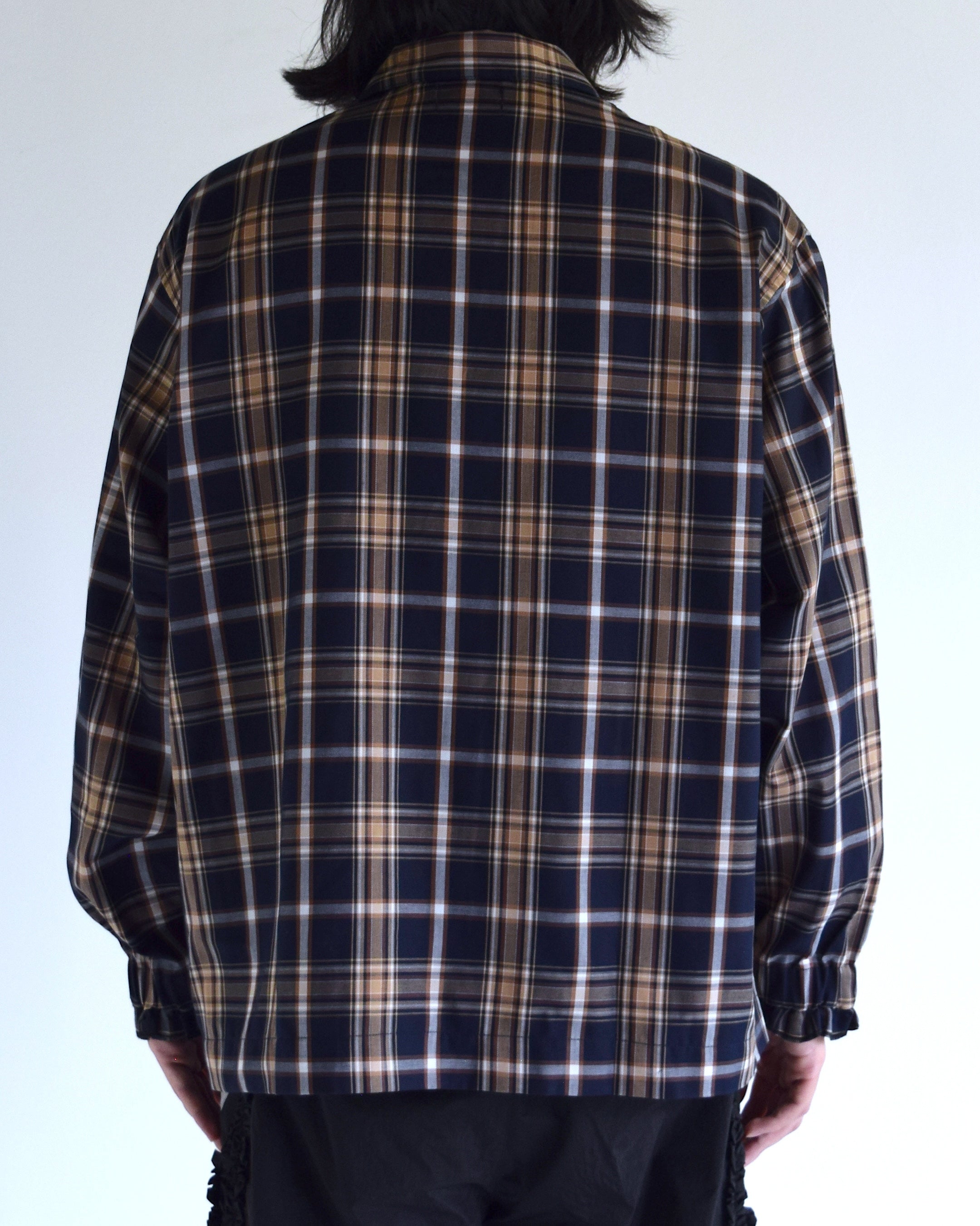 NICK GEAR / Plaid Shirt - BROWN×NAVY