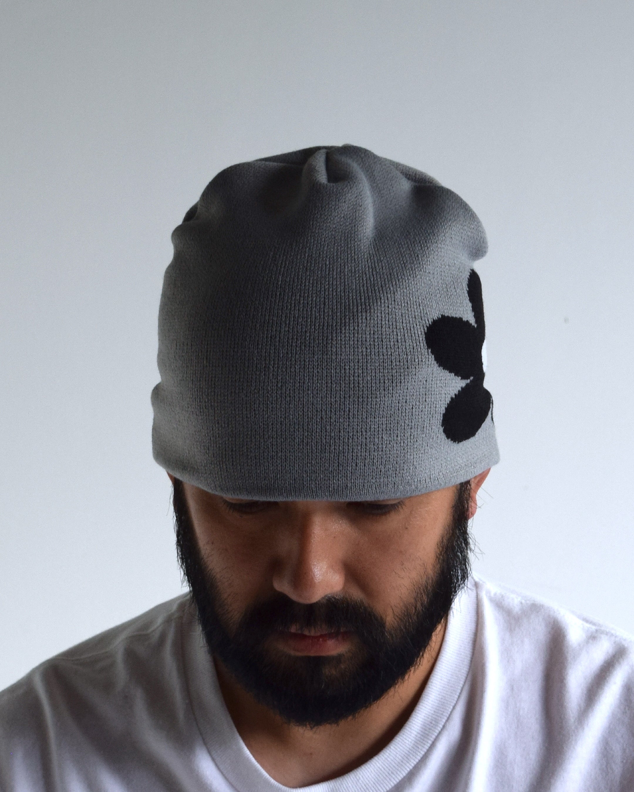NICK GEAR / Flower logo beanie - GRAY