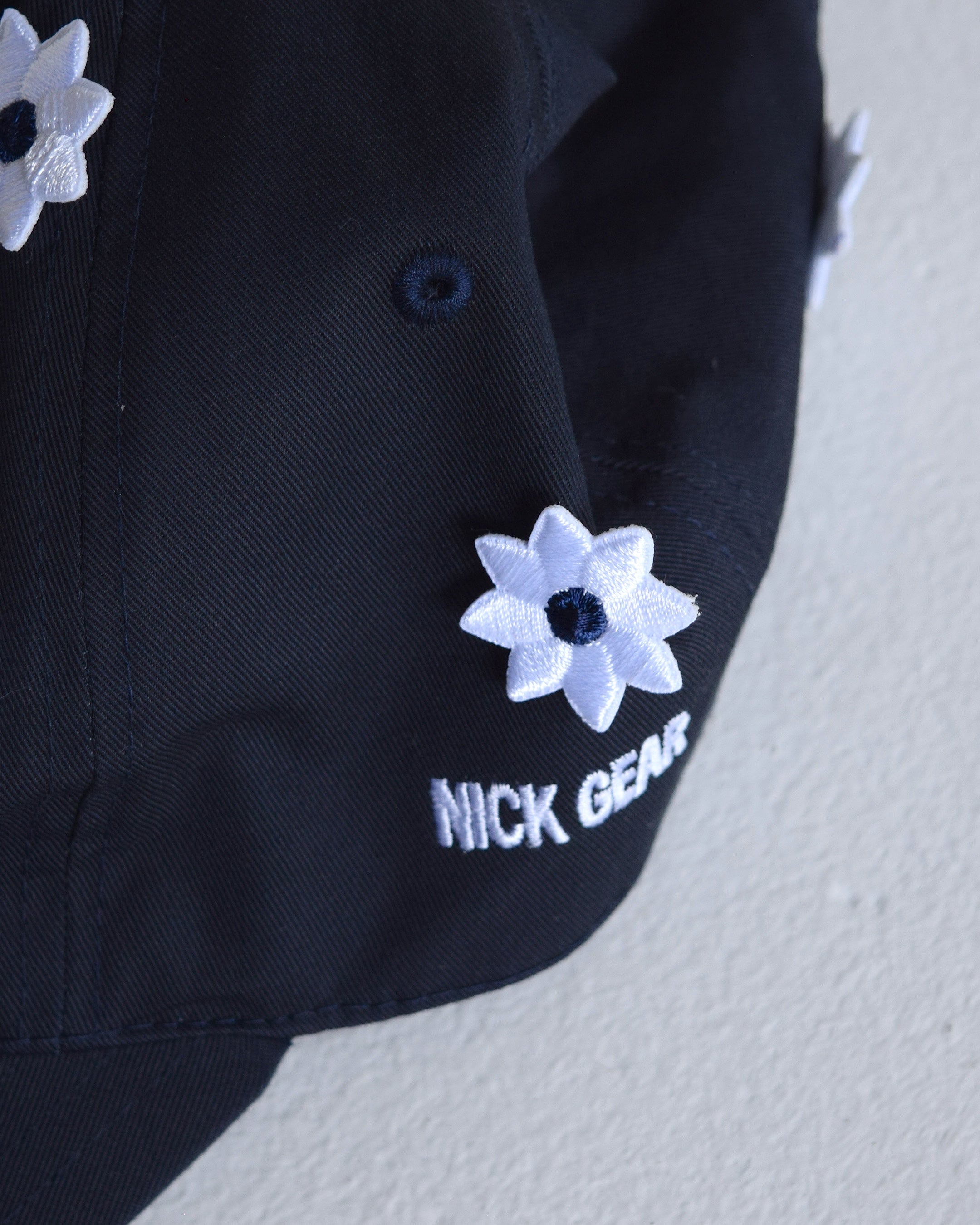 NICK GEAR / 3D Flower logo Cap - NAVY
