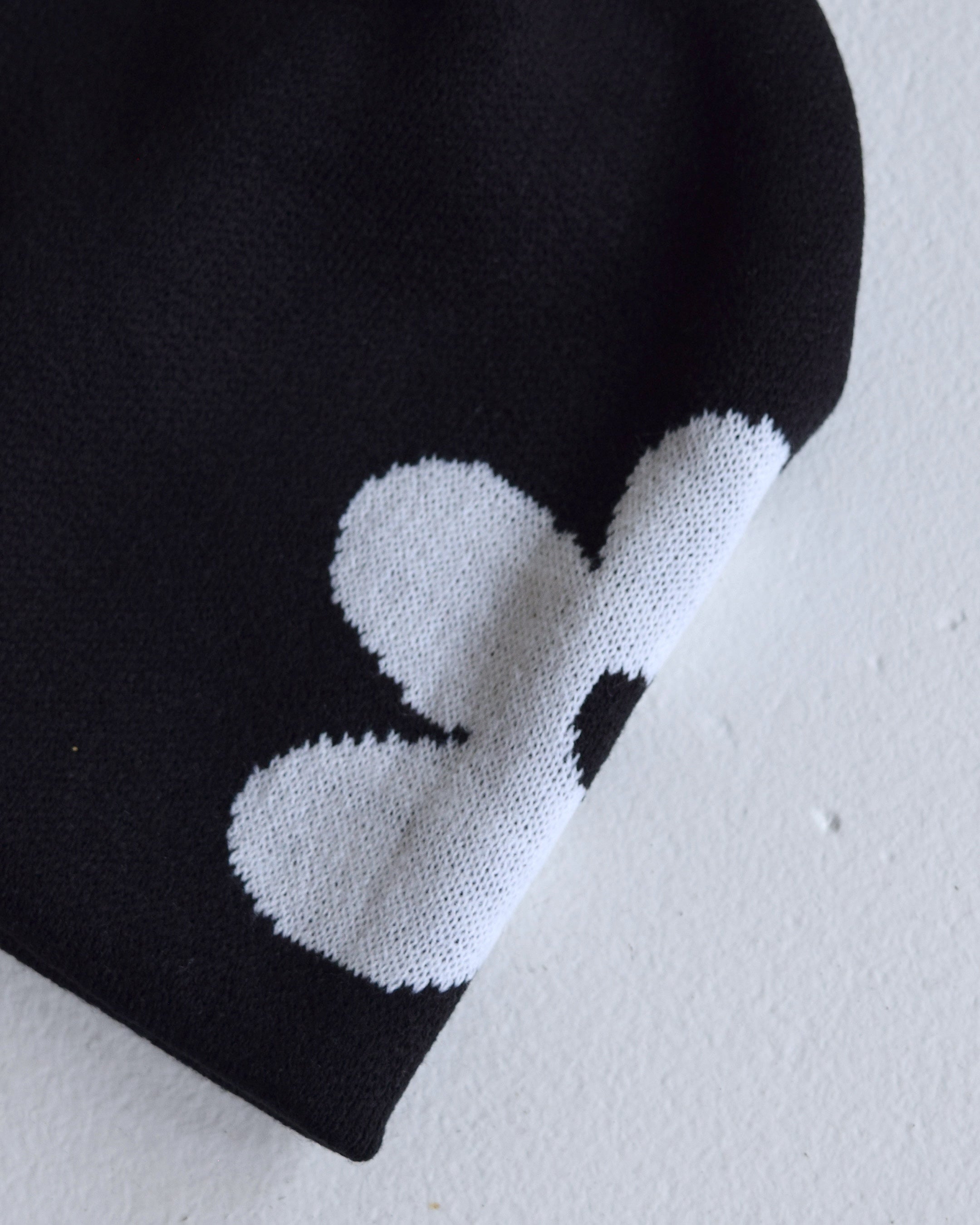 NICK GEAR / Flower logo beanie - BLACK