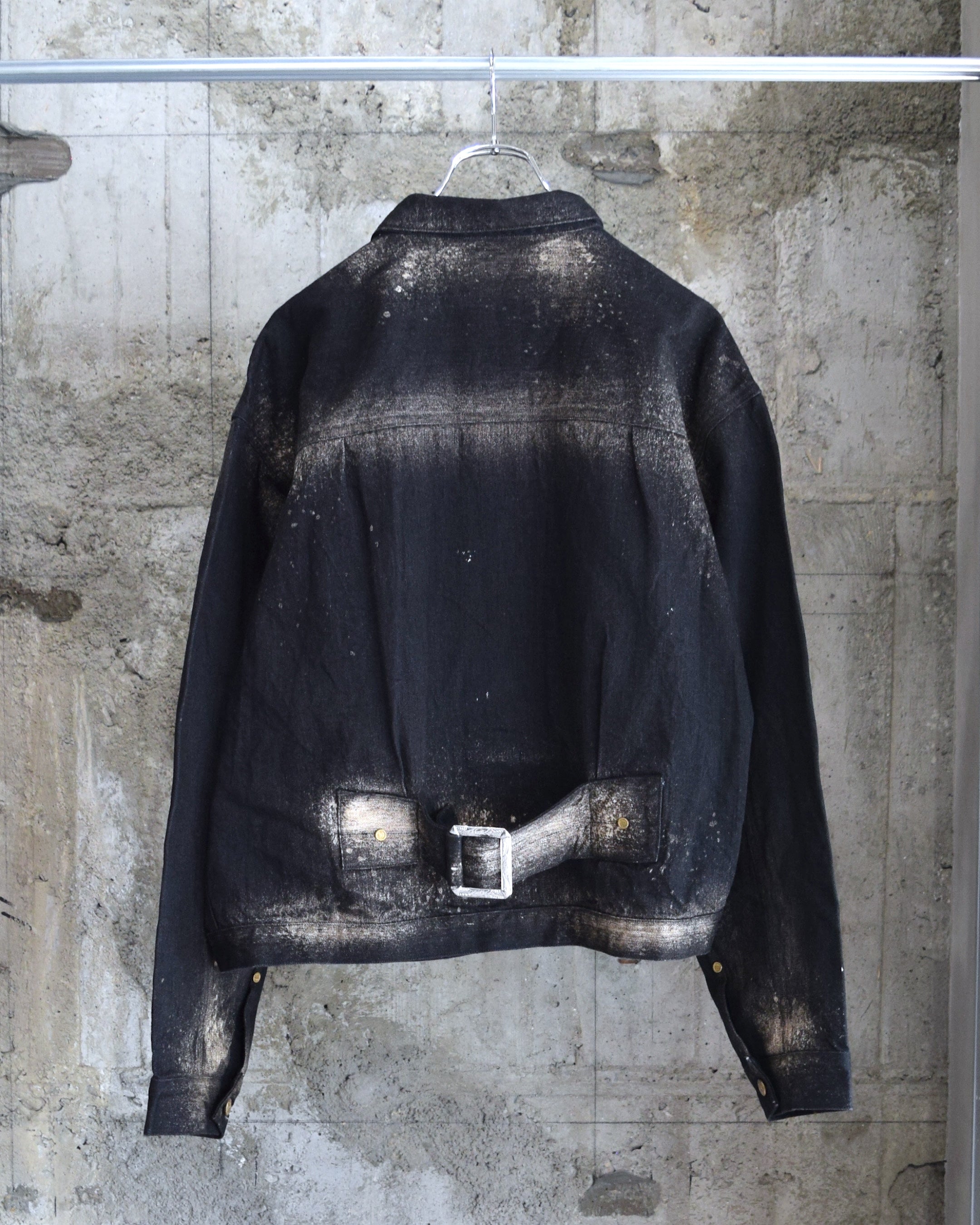 LES SIX / Patriots Denim Jacket - BLACK