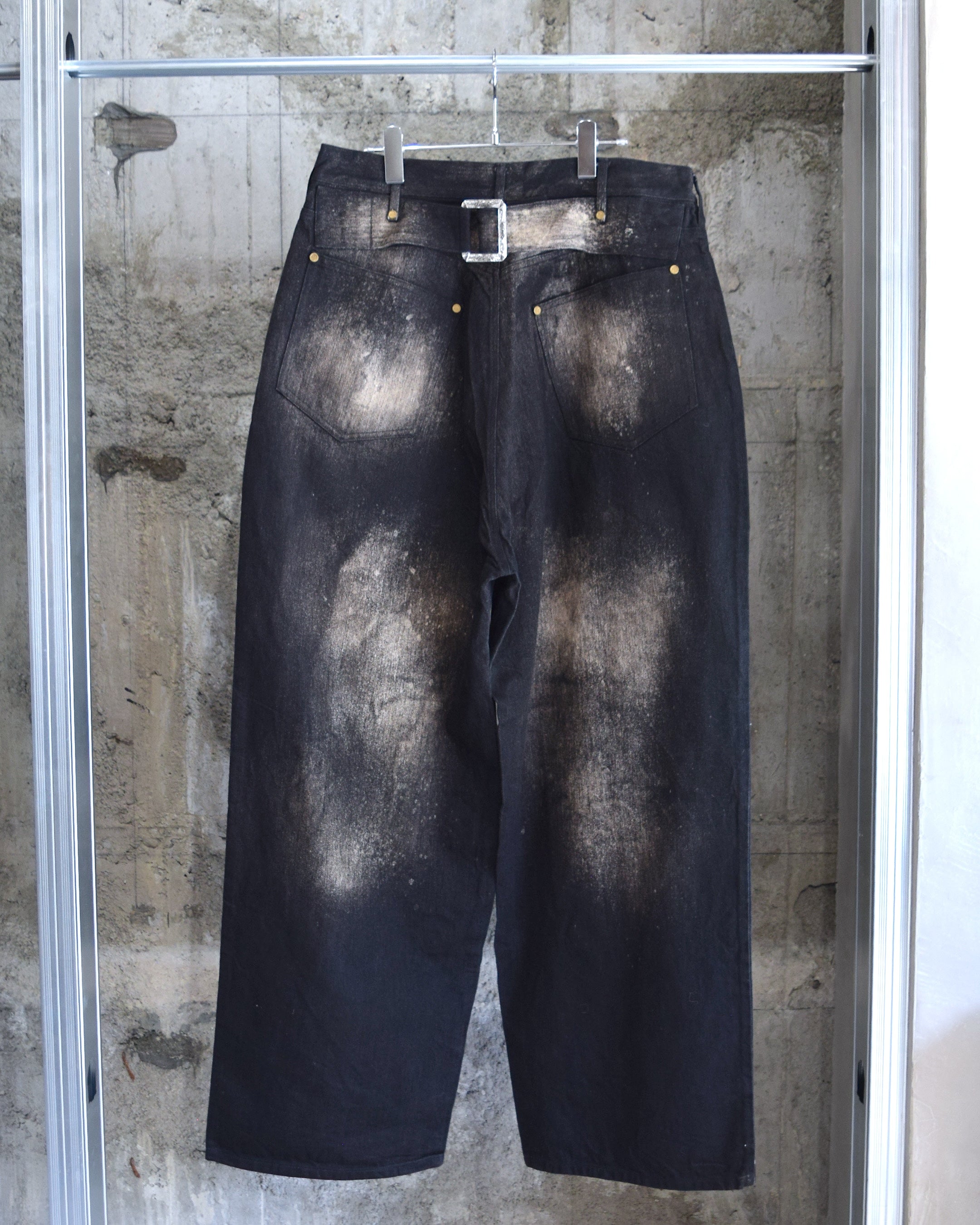 LES SIX / Patriots Denim Pants - BLACK