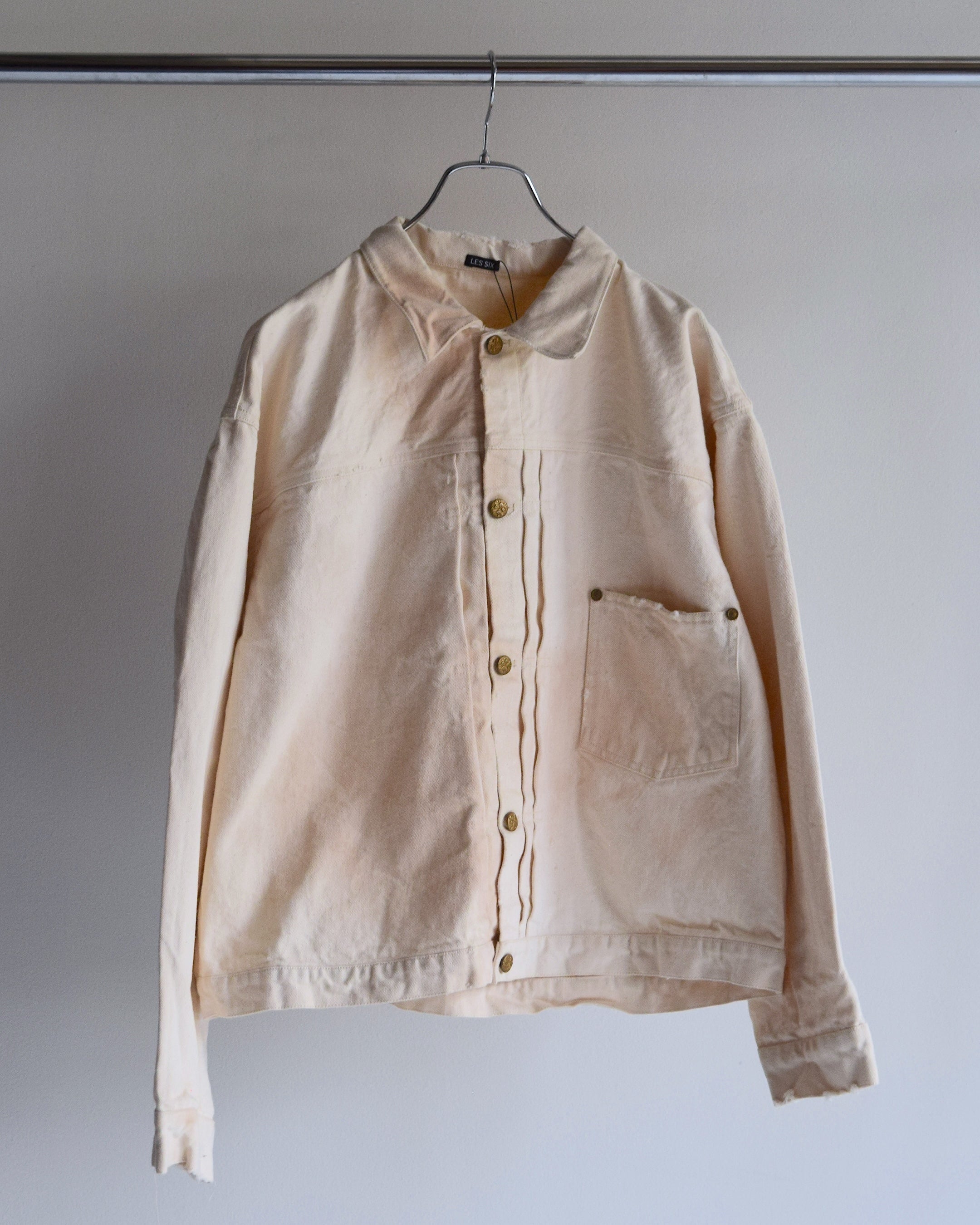 LES SIX / Patriots Denim Jacket - WHITE