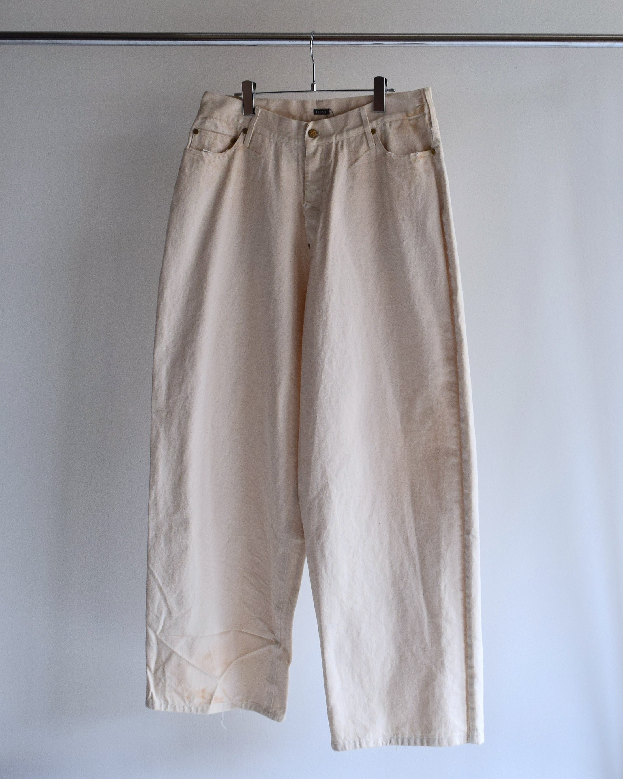 LES SIX / Patriots Denim Pants - WHITE