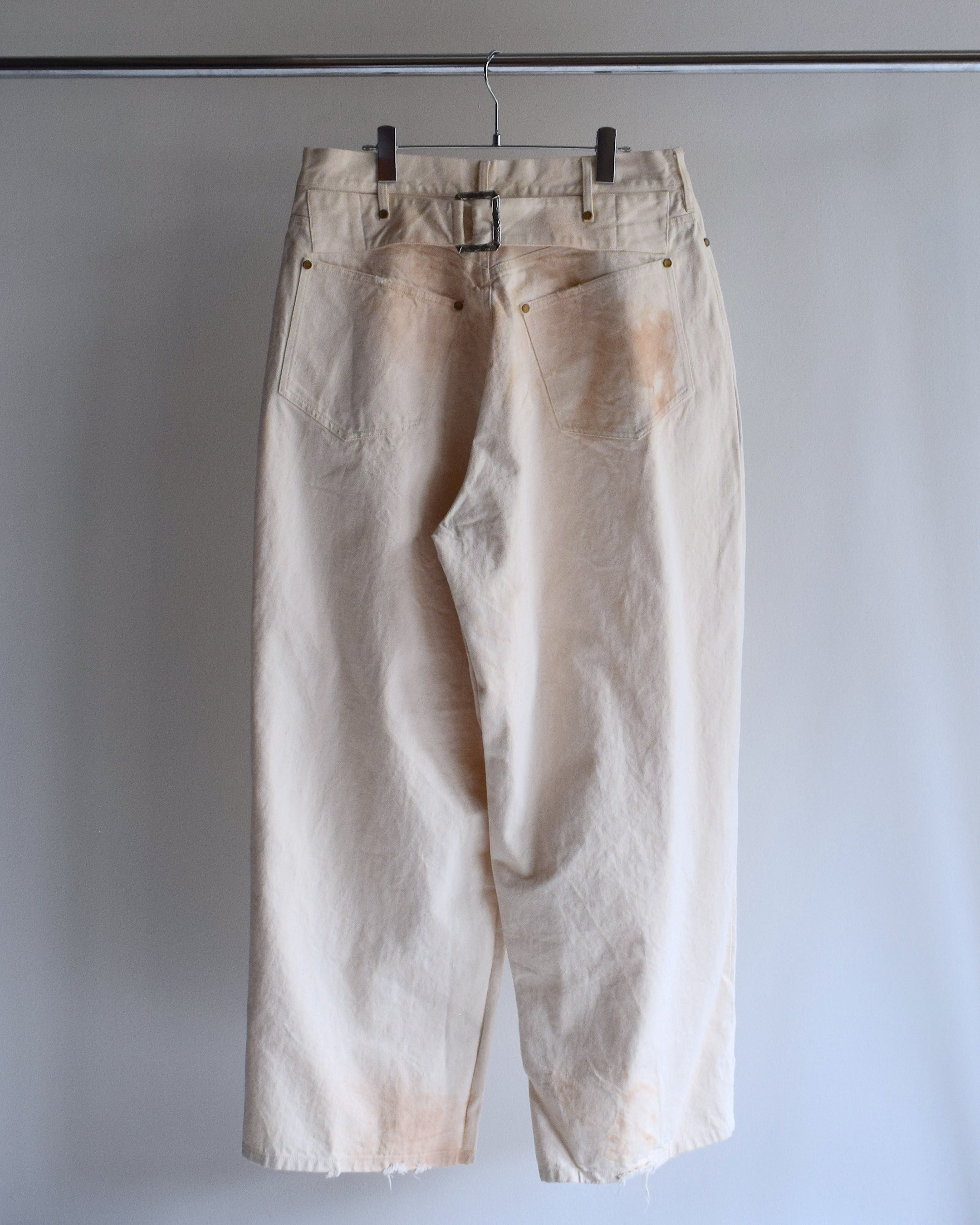 LES SIX / Patriots Denim Pants - WHITE