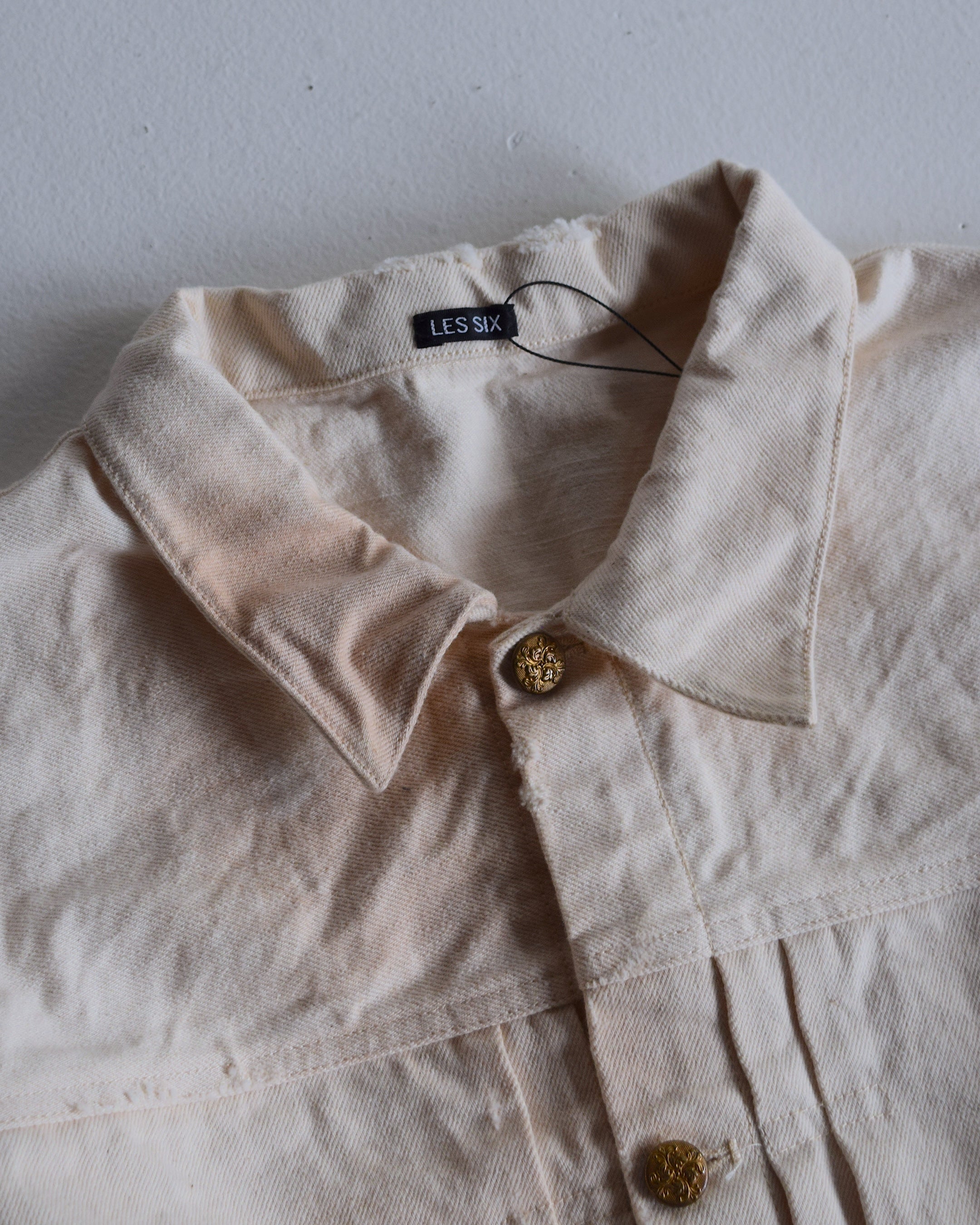 LES SIX / Patriots Denim Jacket - WHITE