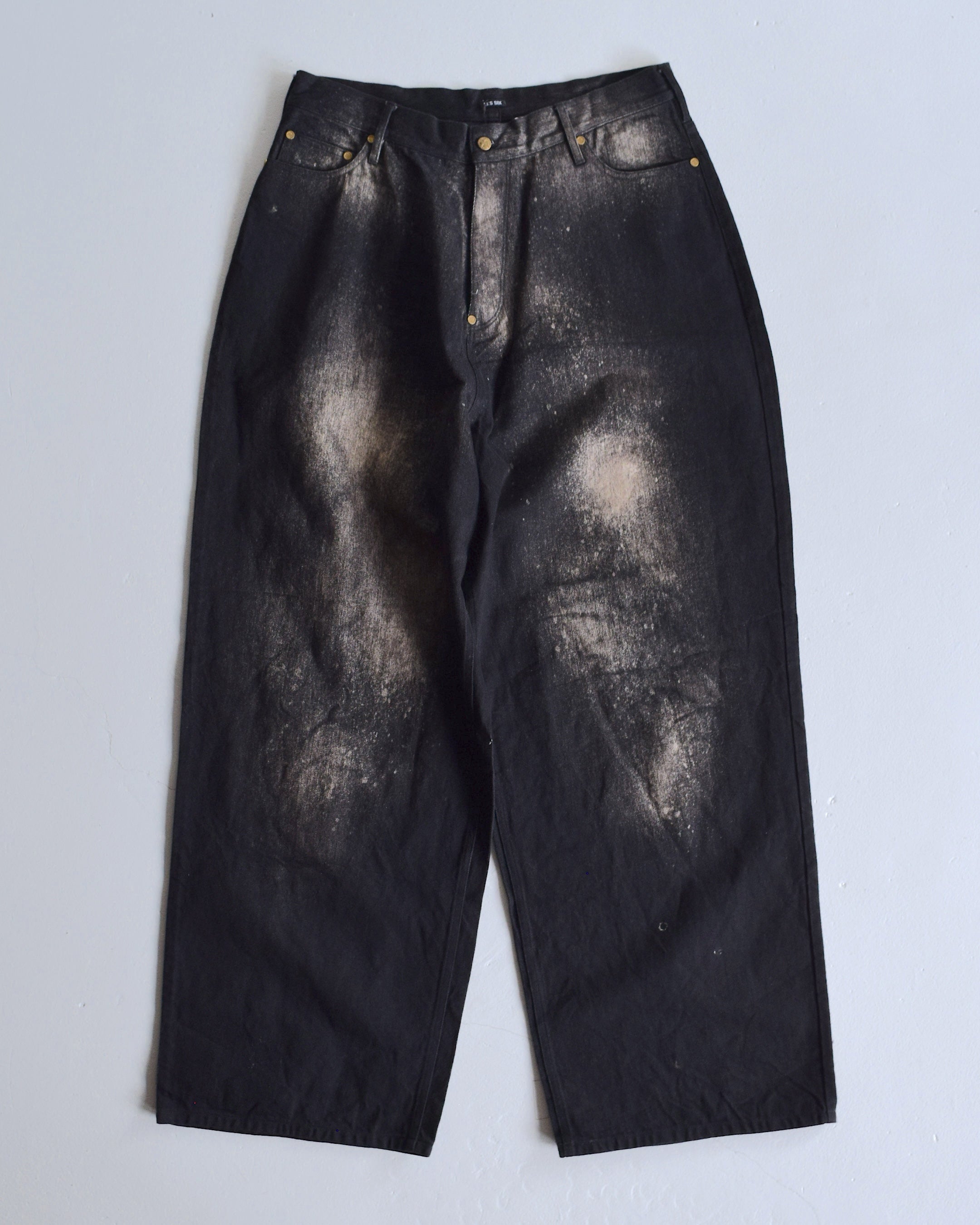 LES SIX / Patriots Denim Pants - BLACK