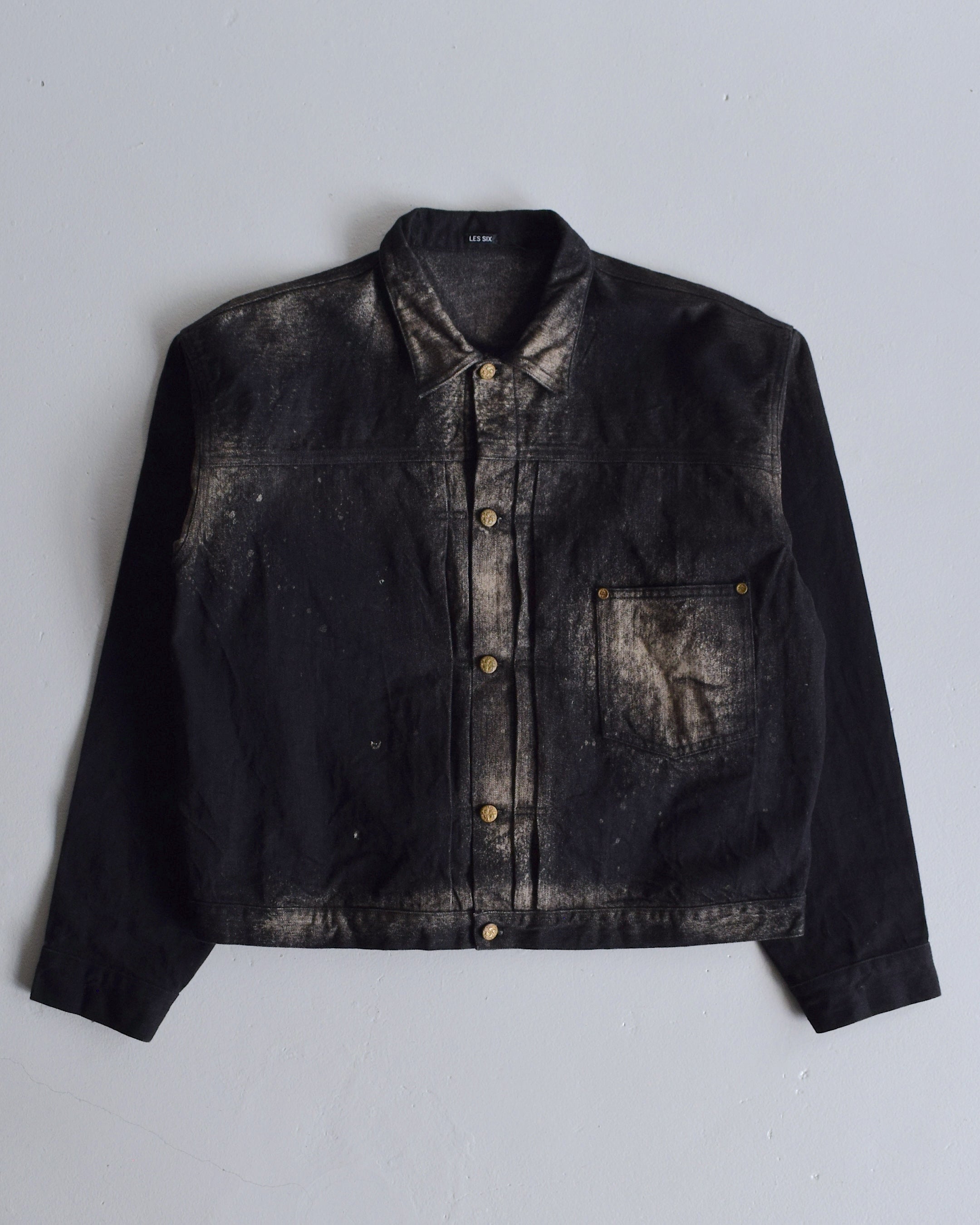 LES SIX / Patriots Denim Jacket - BLACK