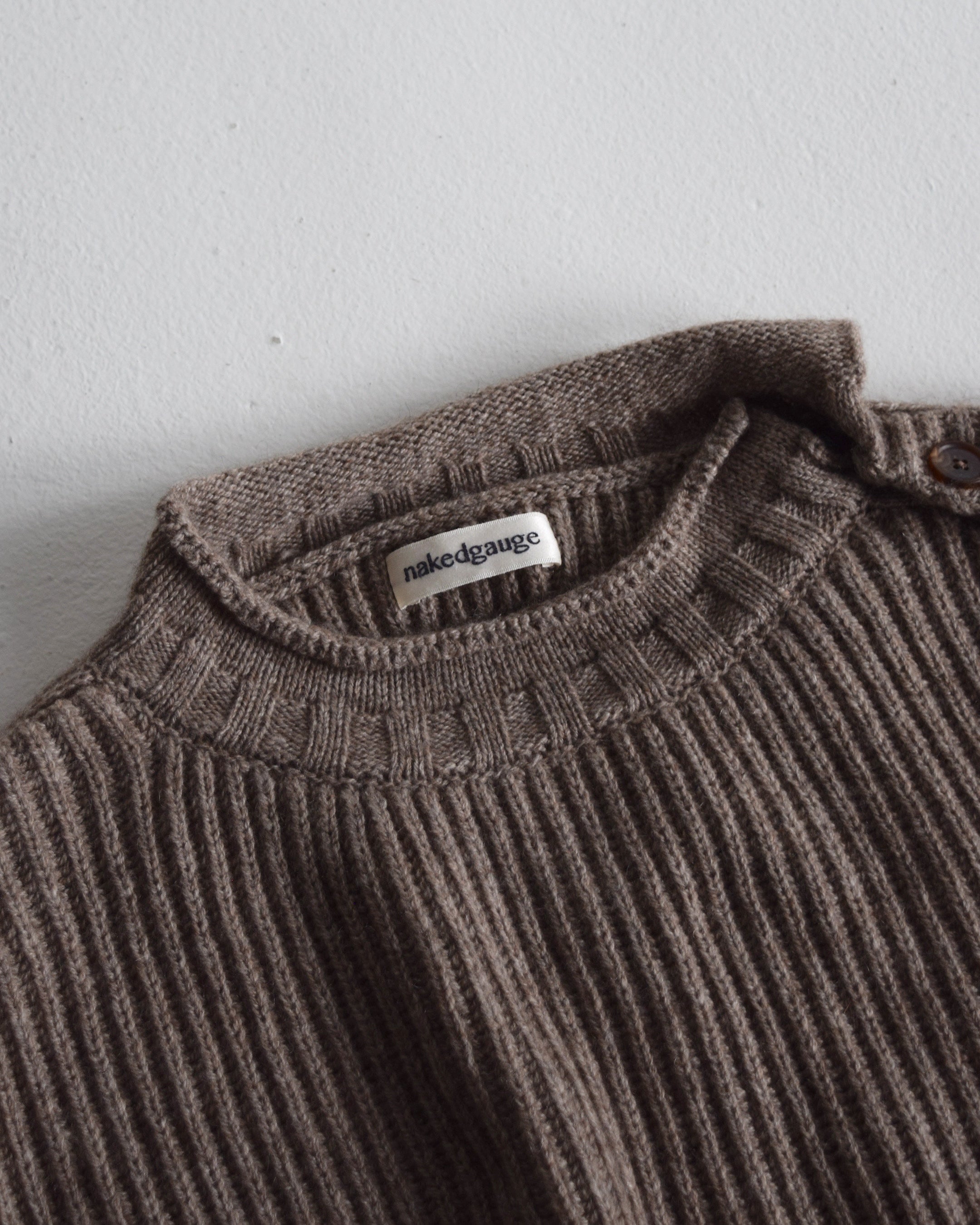 nakedgauge / COMFORT BLEND YARN LOOSE FIT SWEATER - BROWN
