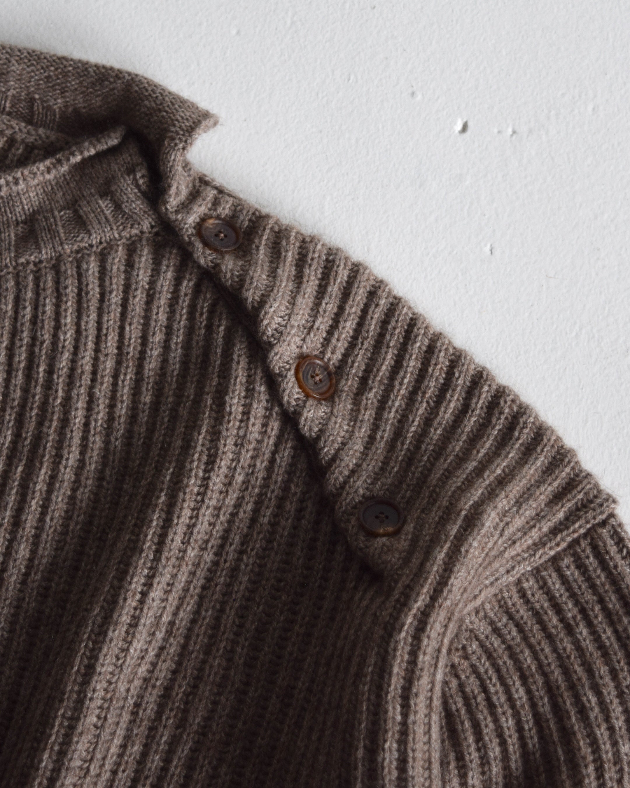 nakedgauge / COMFORT BLEND YARN LOOSE FIT SWEATER - BROWN
