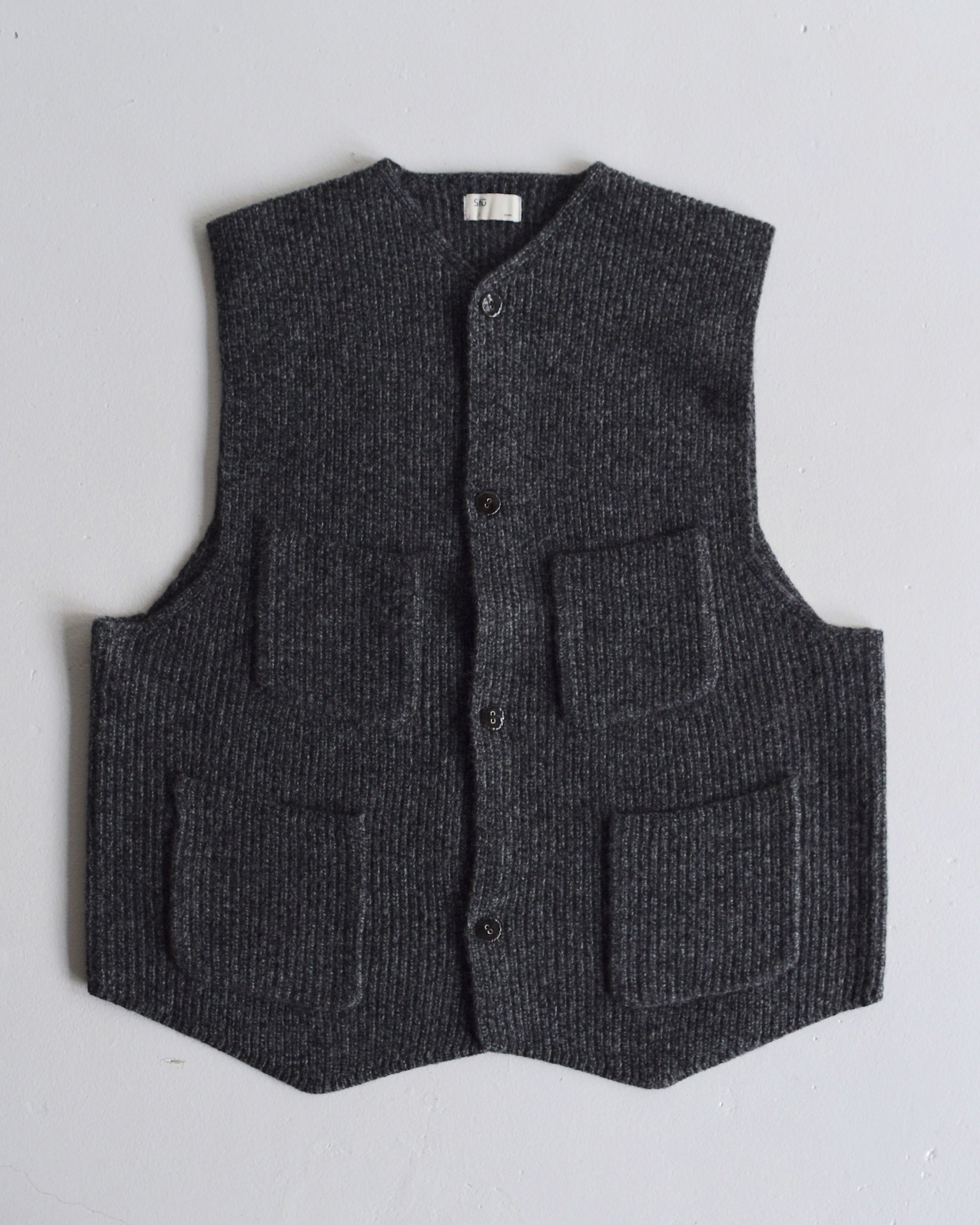 satou / "melange knit chokki" - sumi
