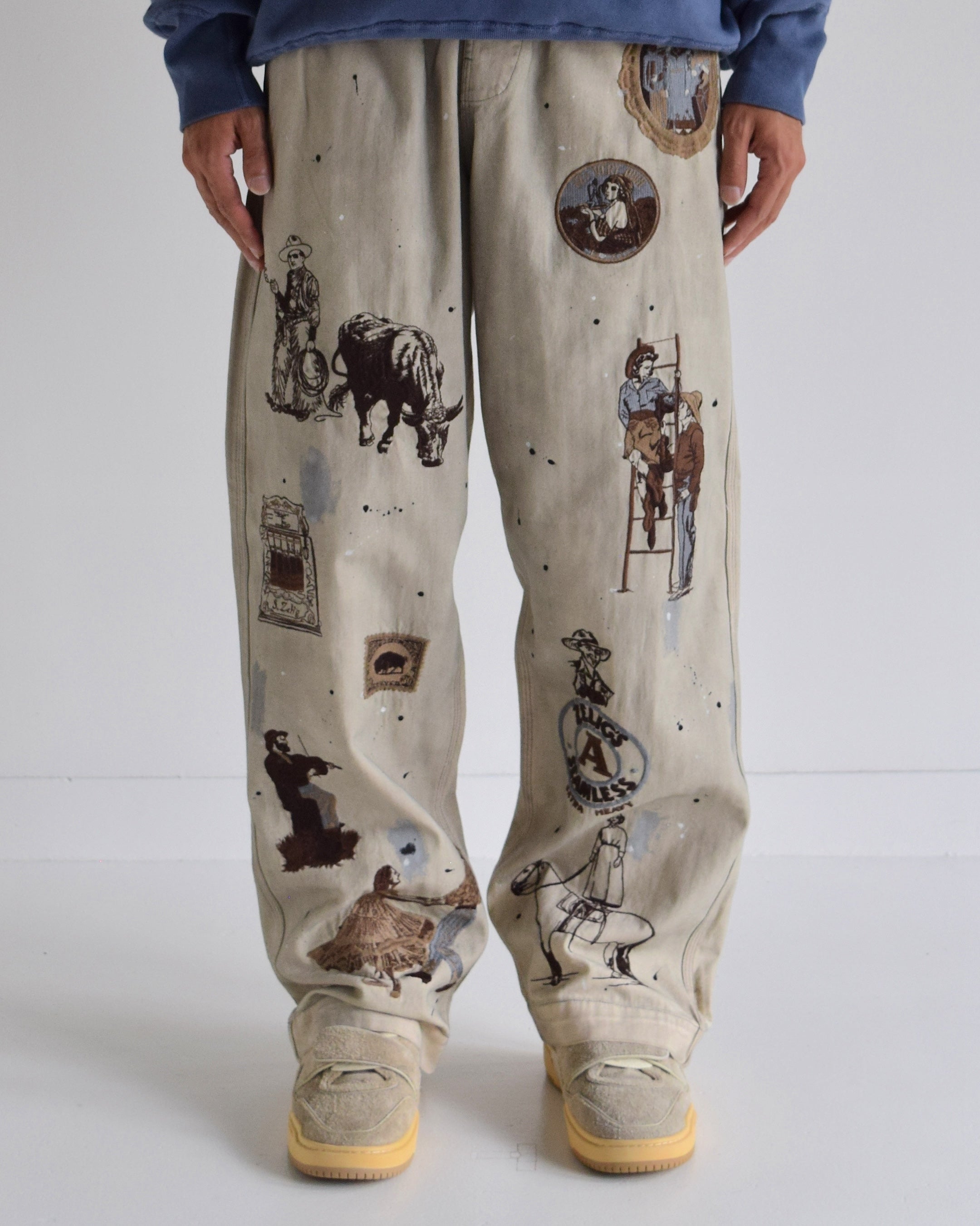 samuel zelig / Western Pant - SMOKE GREY