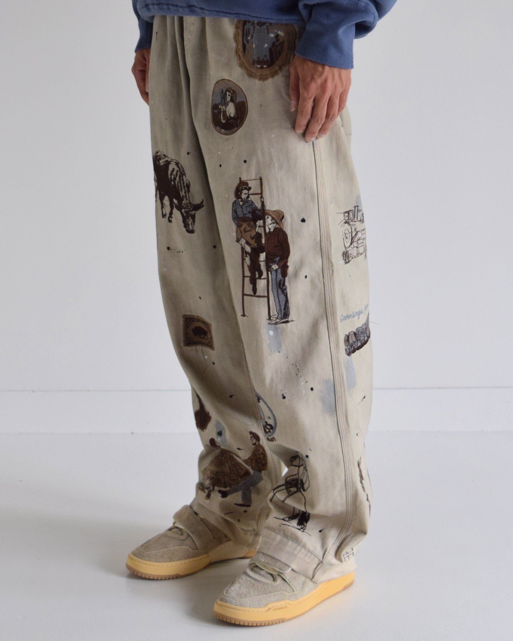 samuel zelig / Western Pant - SMOKE GREY