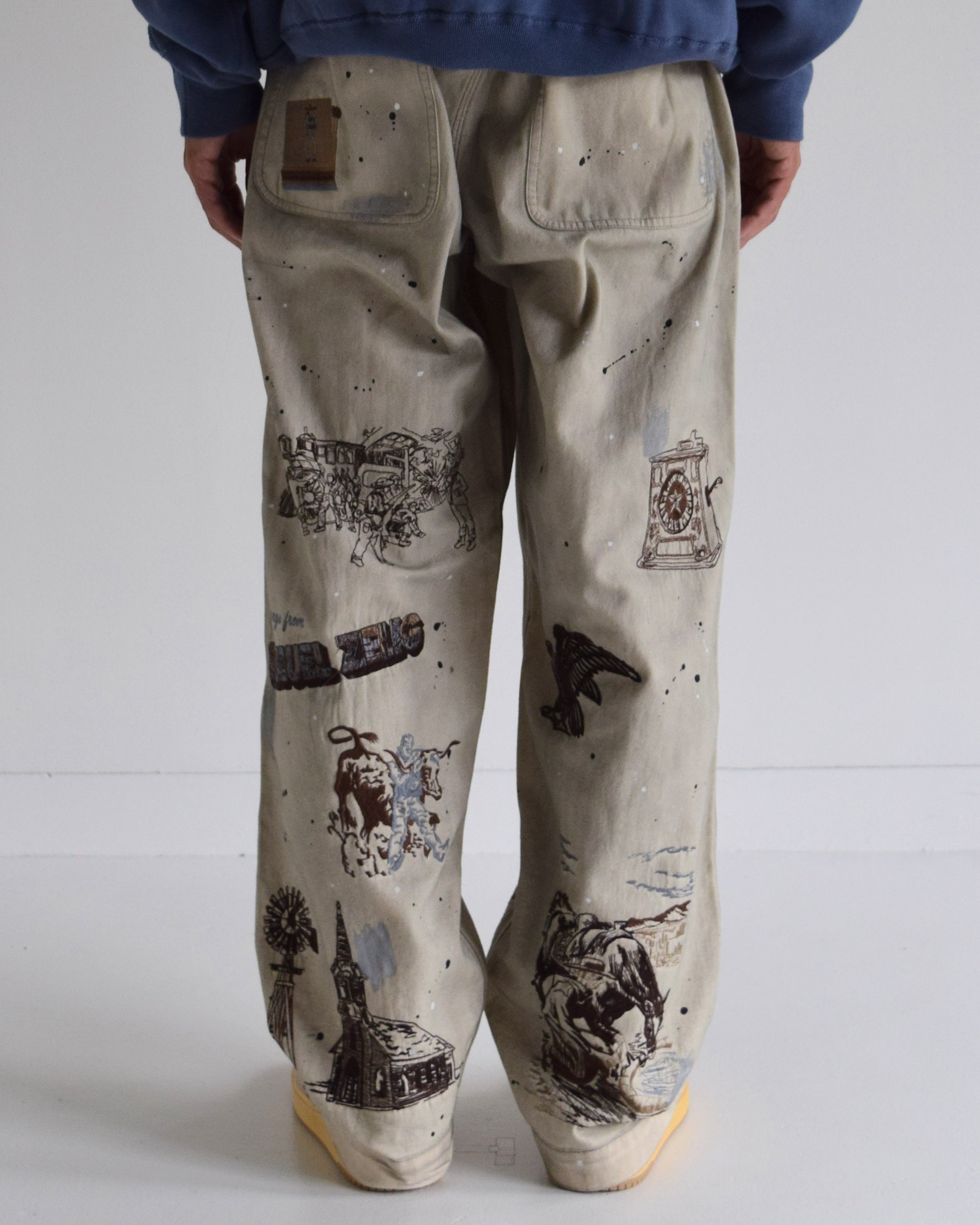 samuel zelig / Western Pant - SMOKE GREY
