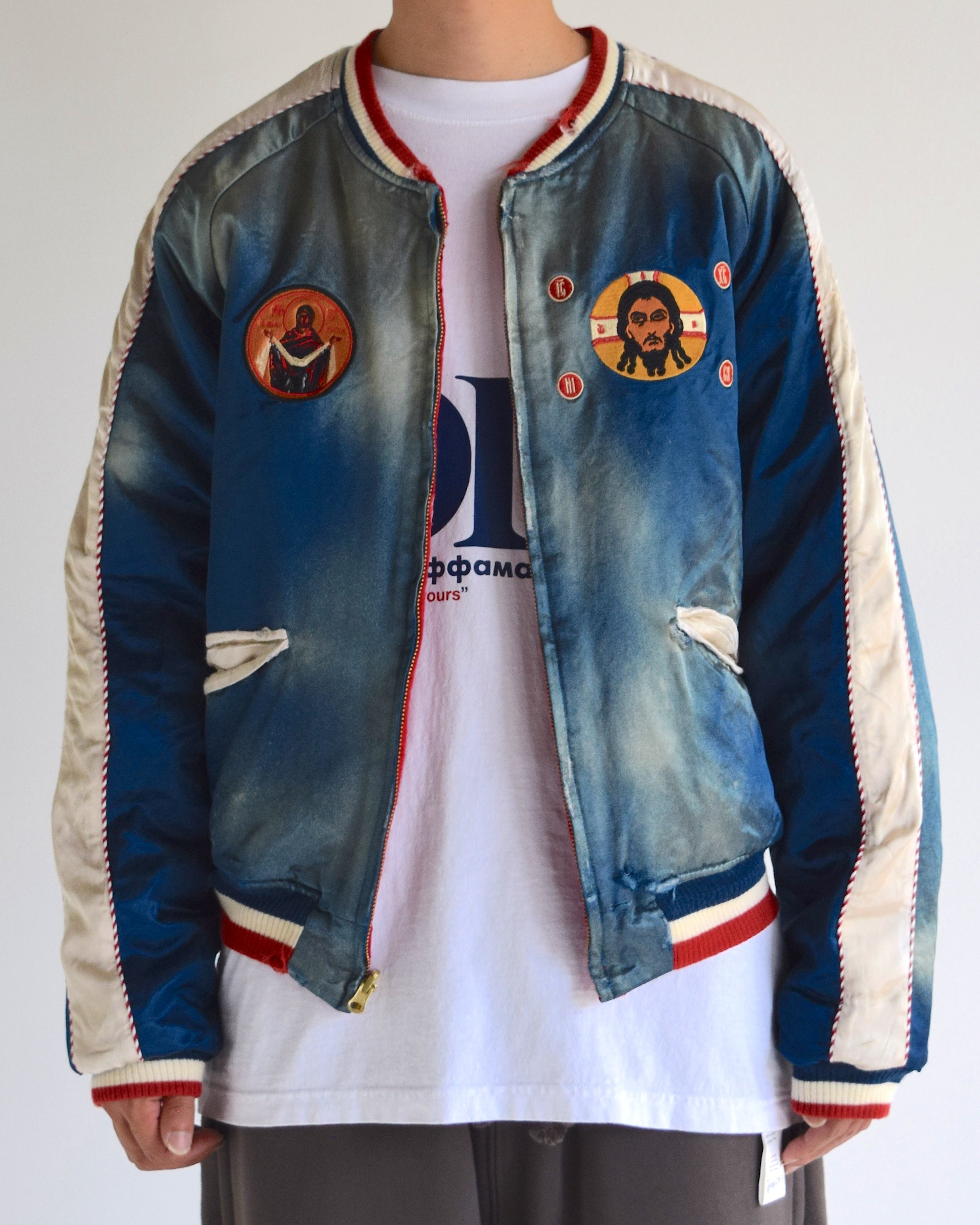 LES SIX / Orthodox Rebel Souvenir Jacket - Blue / Red