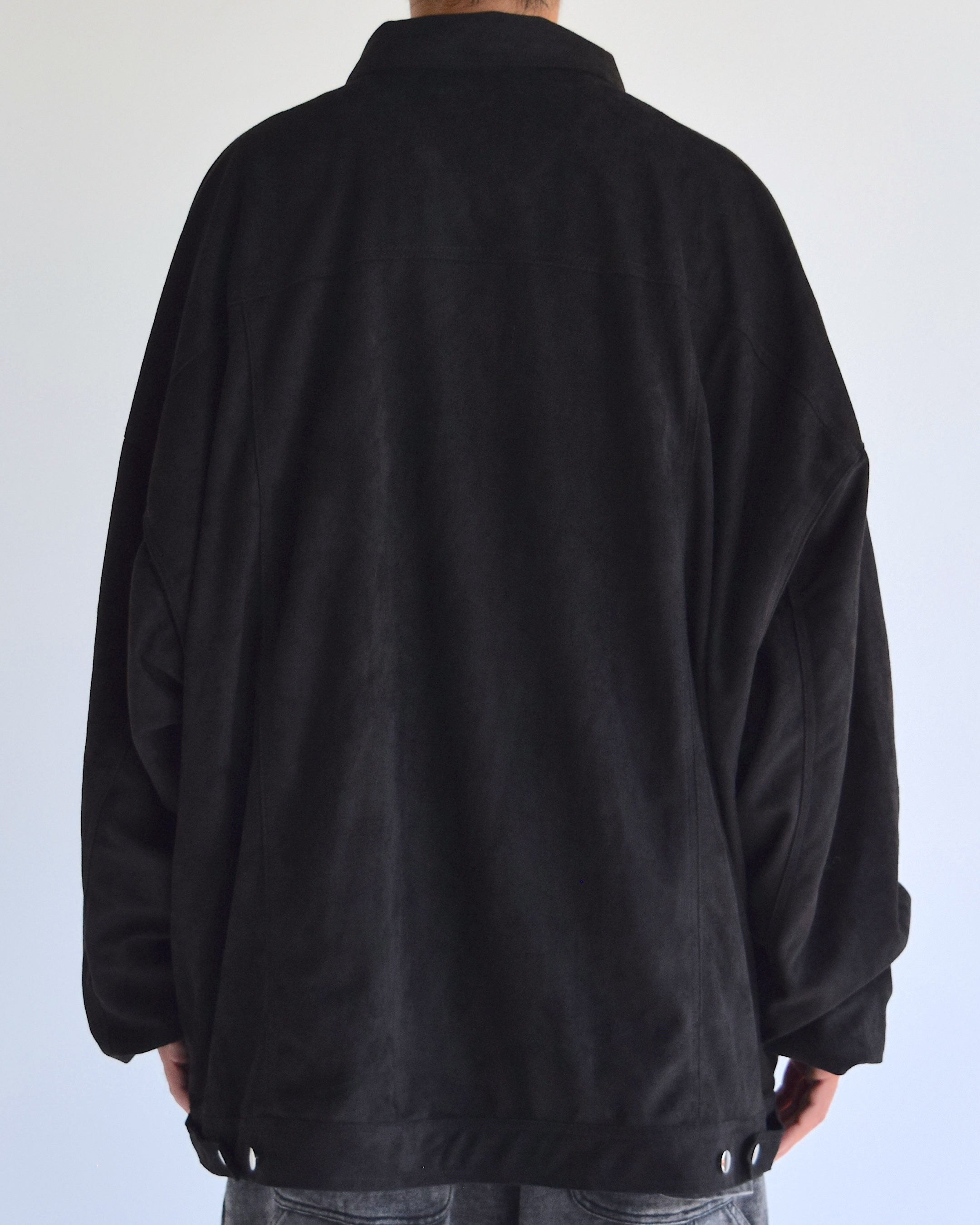 INTODUSK / SUEDE  TRACKER JACKET - BLACK