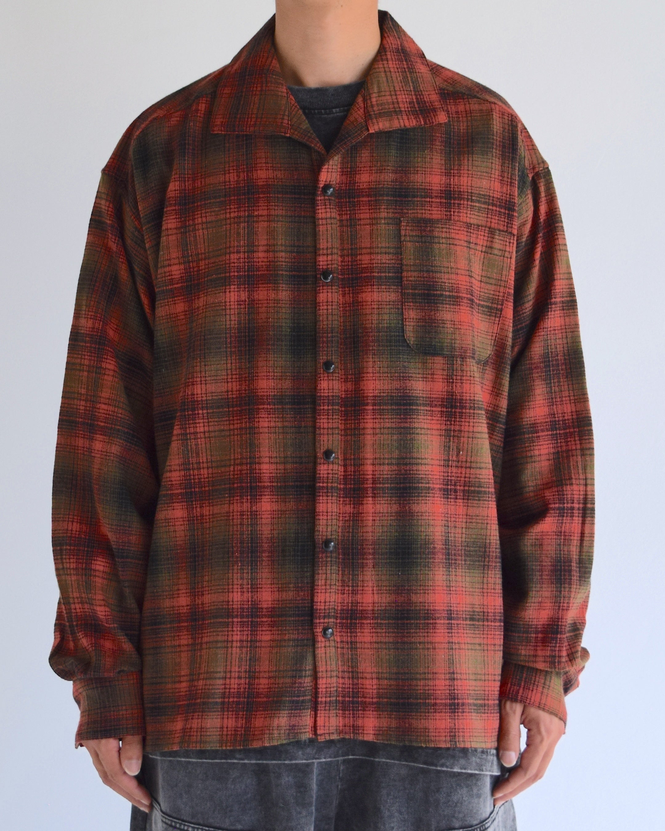 INTODUSK / DISCIPLE PLAID SHIRT - ORANGE