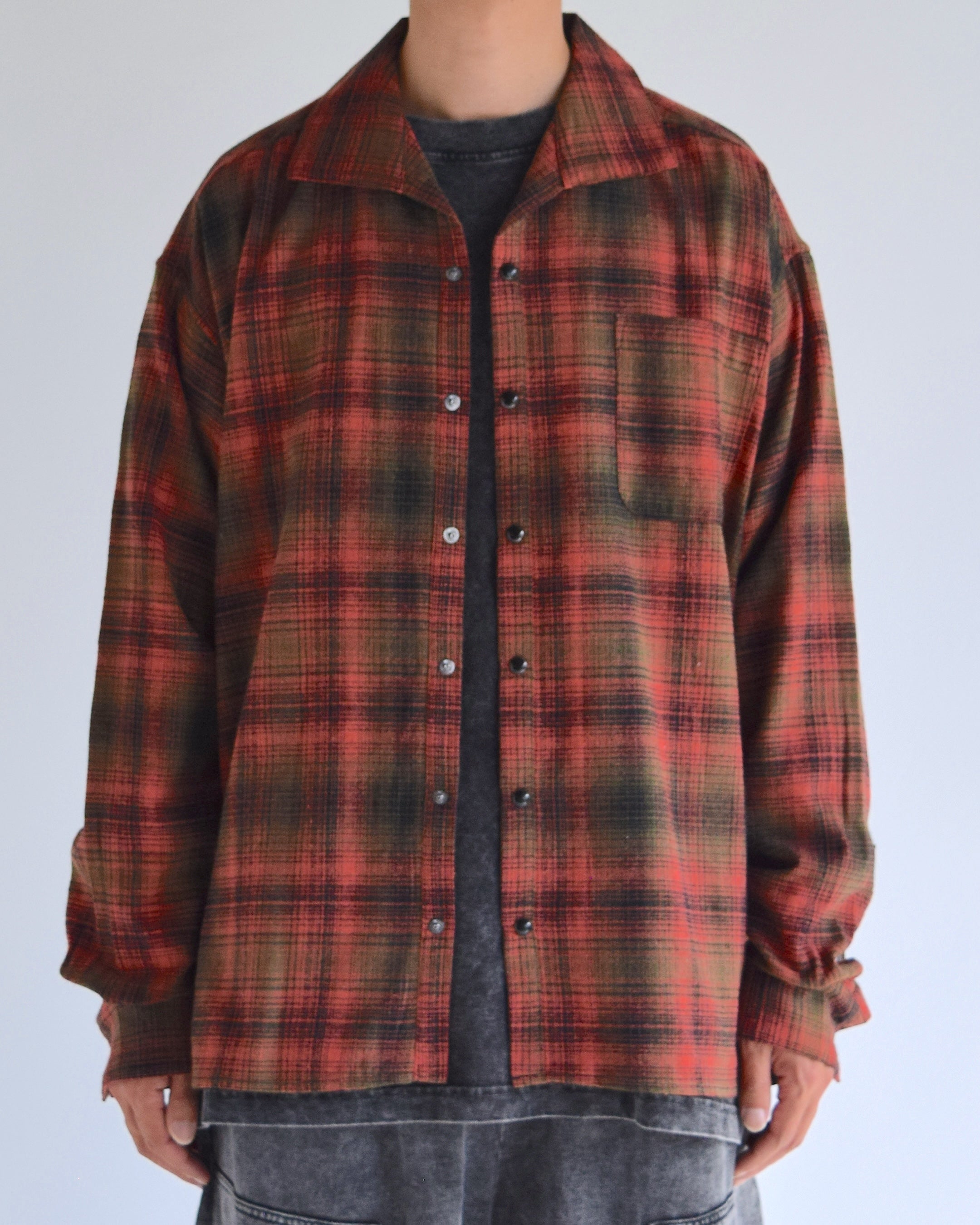 INTODUSK / DISCIPLE PLAID SHIRT - ORANGE