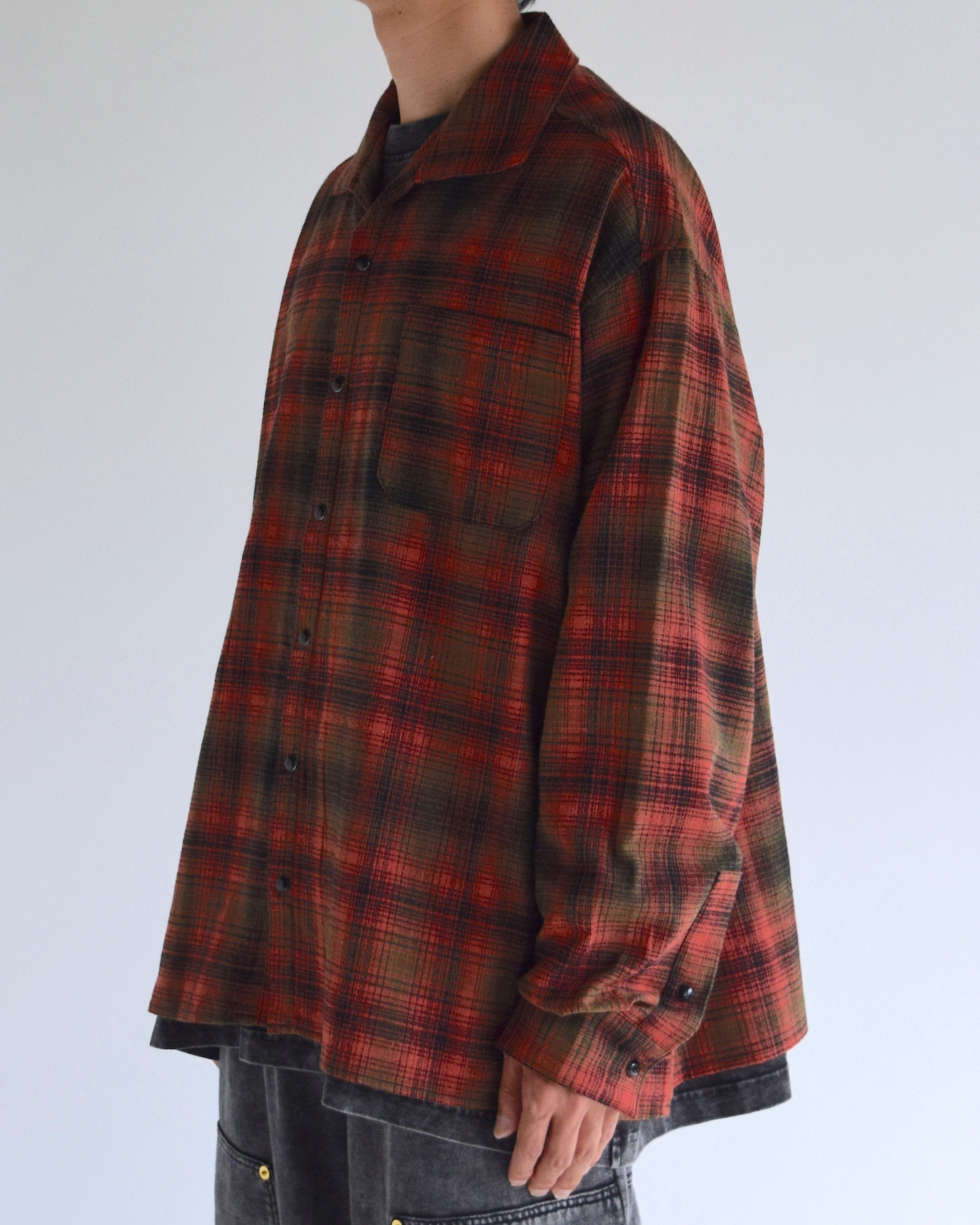 INTODUSK / DISCIPLE PLAID SHIRT - ORANGE