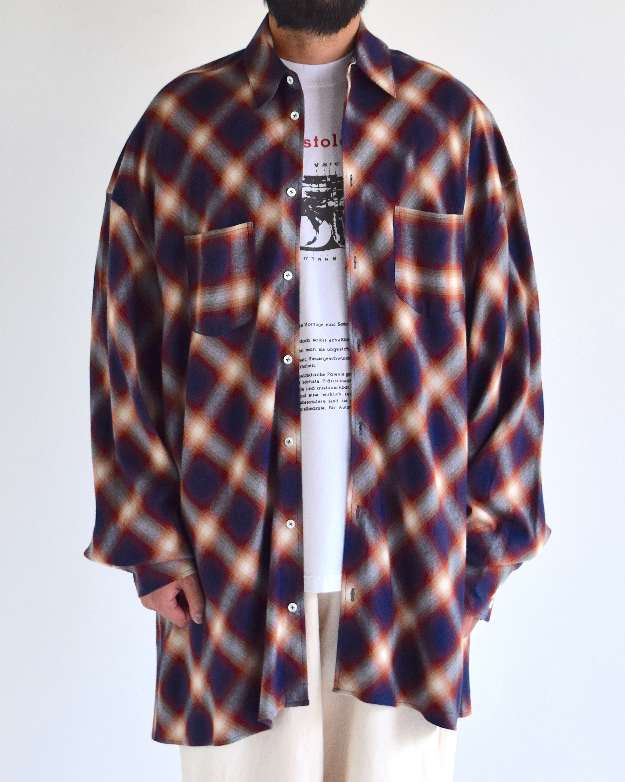 LES SIX / Bias Mega Flannel - BLUE
