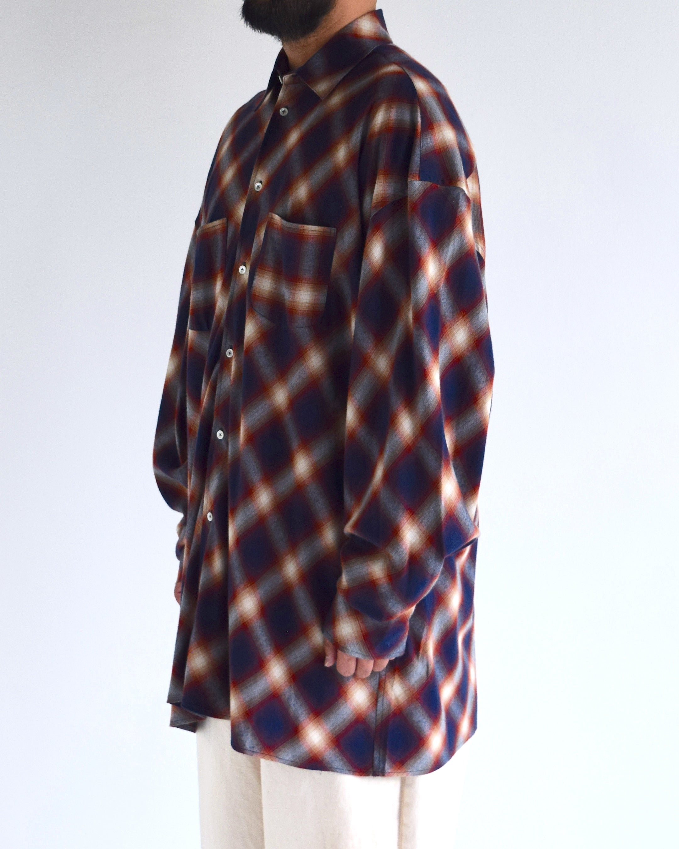 LES SIX / Bias Mega Flannel - BLUE