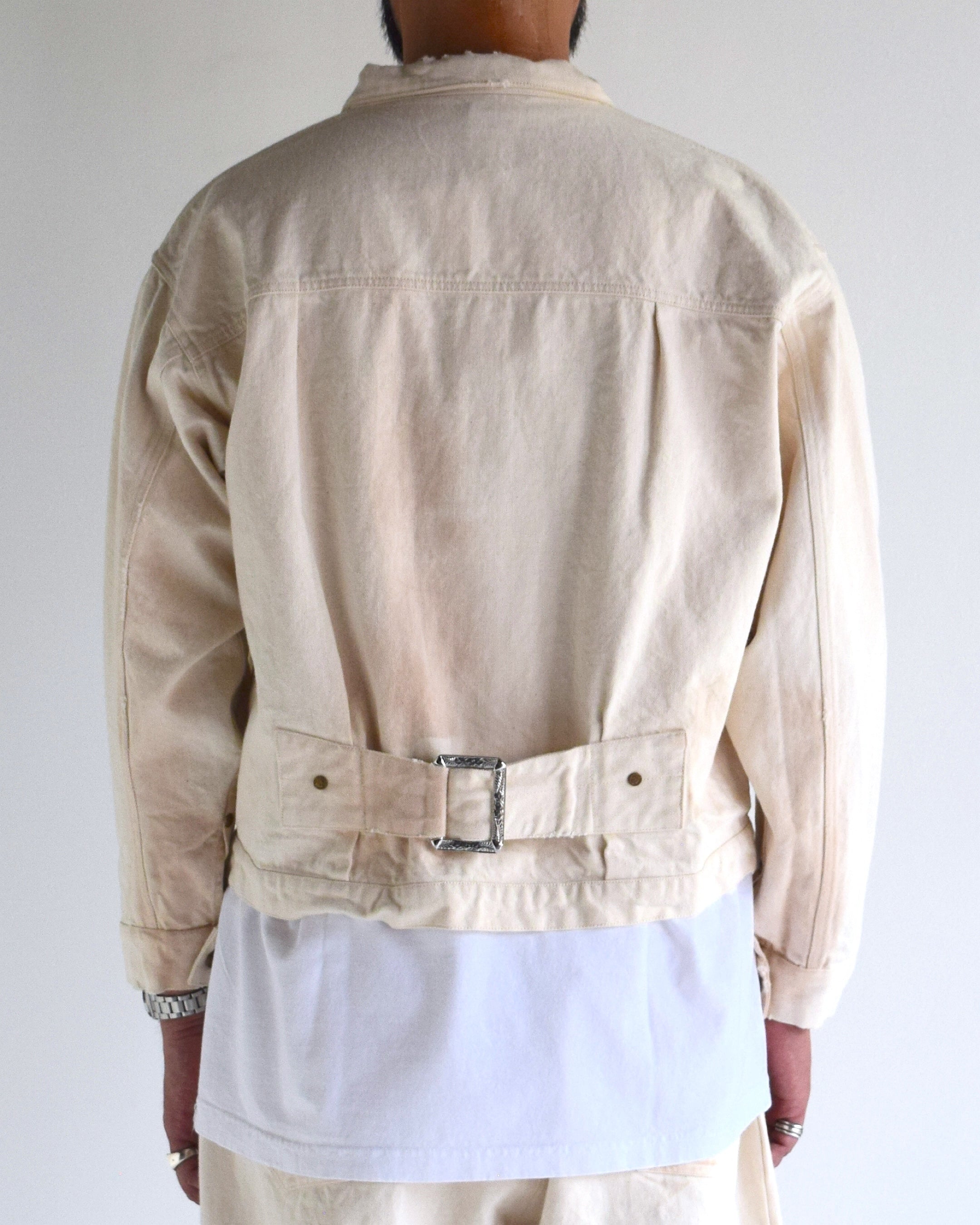 LES SIX / Patriots Denim Jacket - WHITE