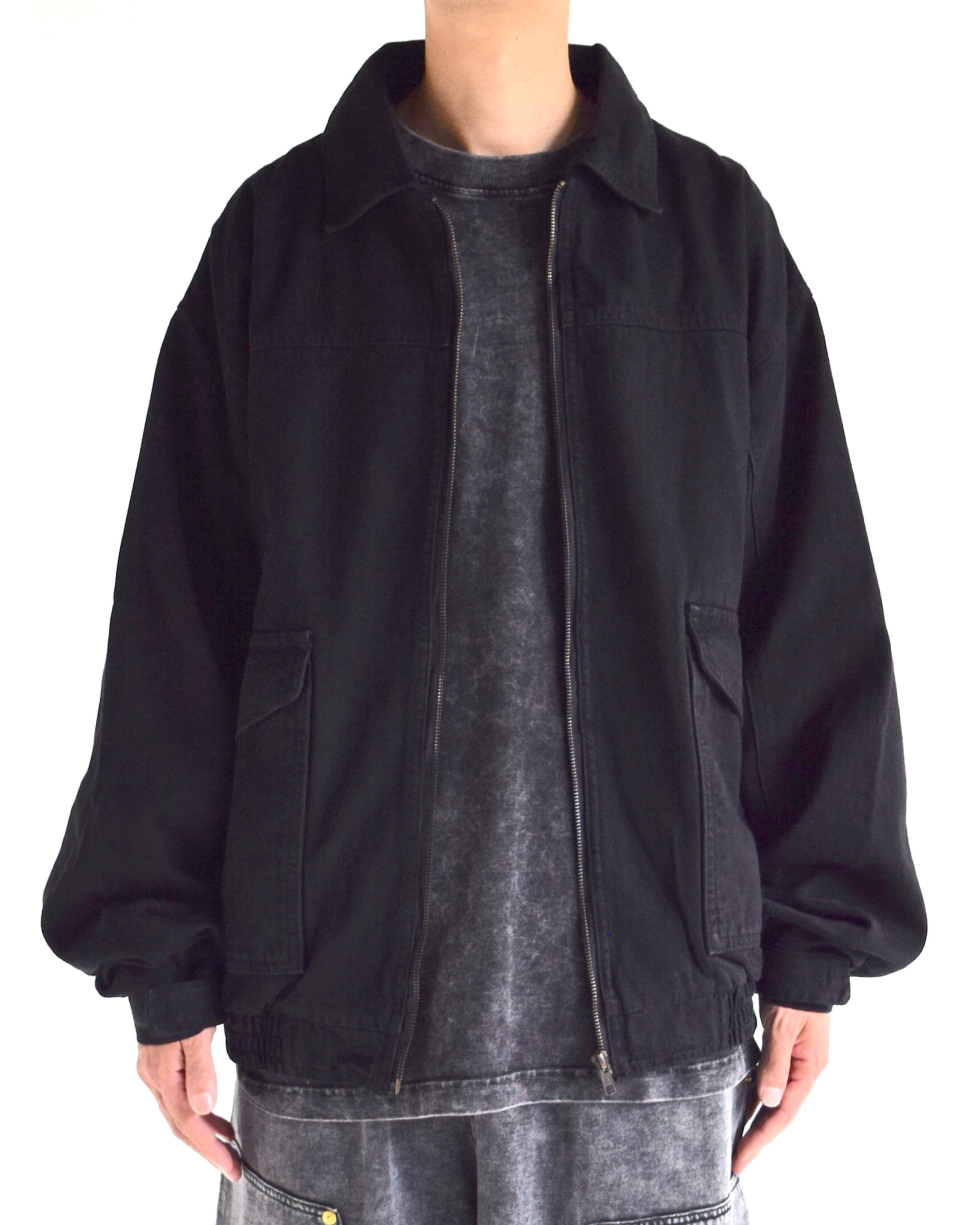 INTODUSK / DENIM BUSINESS JACKET  - BLACK