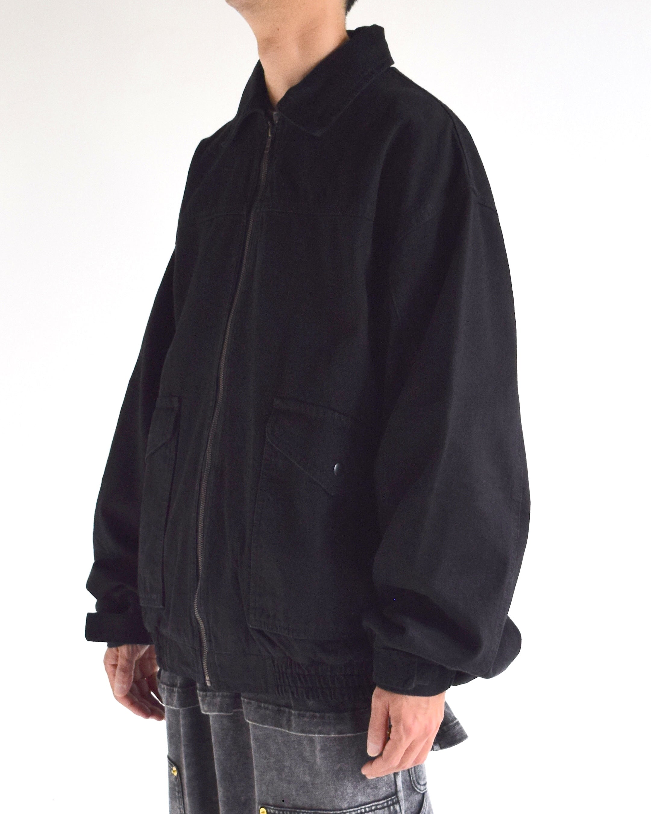 INTODUSK / DENIM BUSINESS JACKET  - BLACK