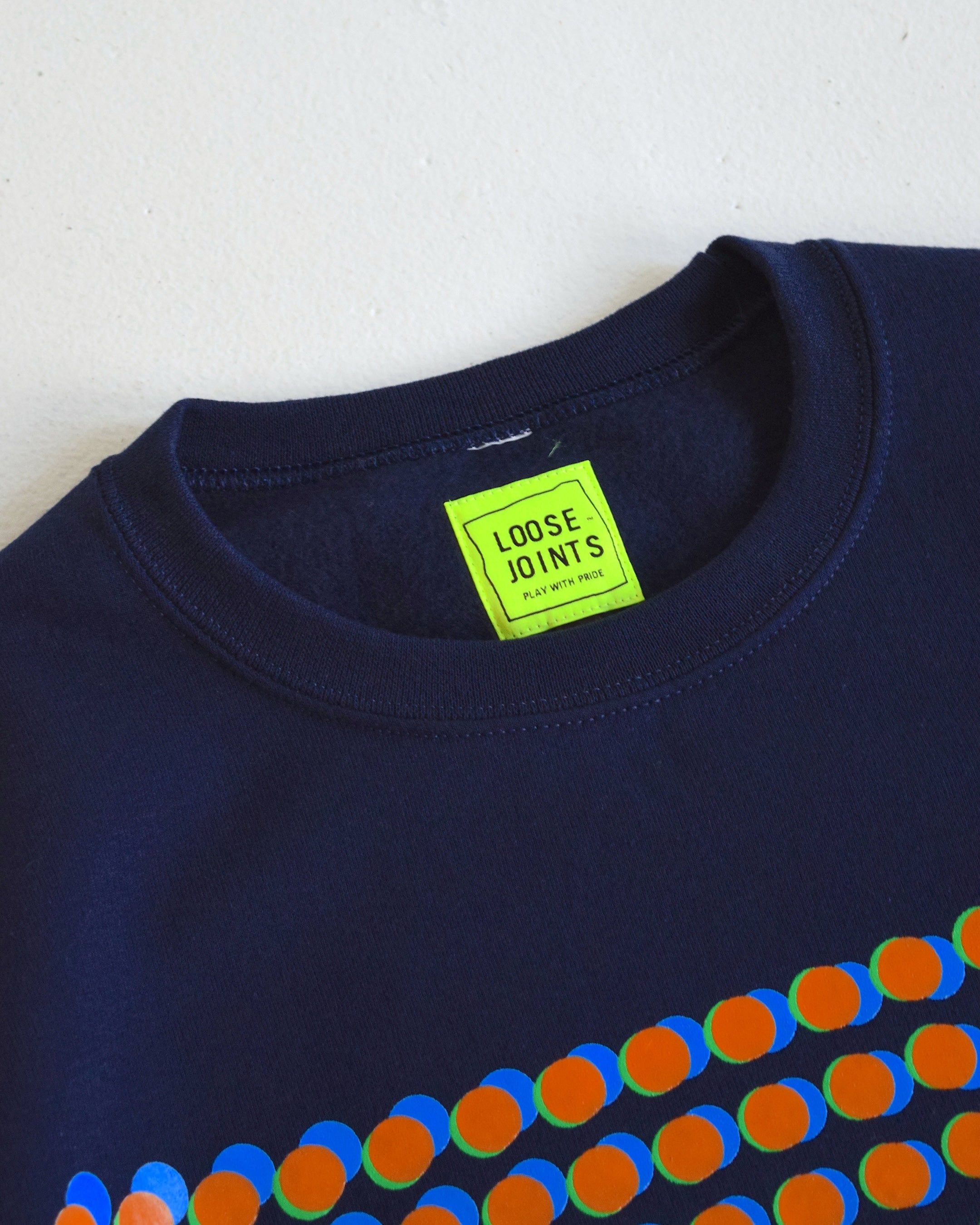 loosejoints / ED DAVIS - "SUPERDEFORMED" CREW NECK - NAVY