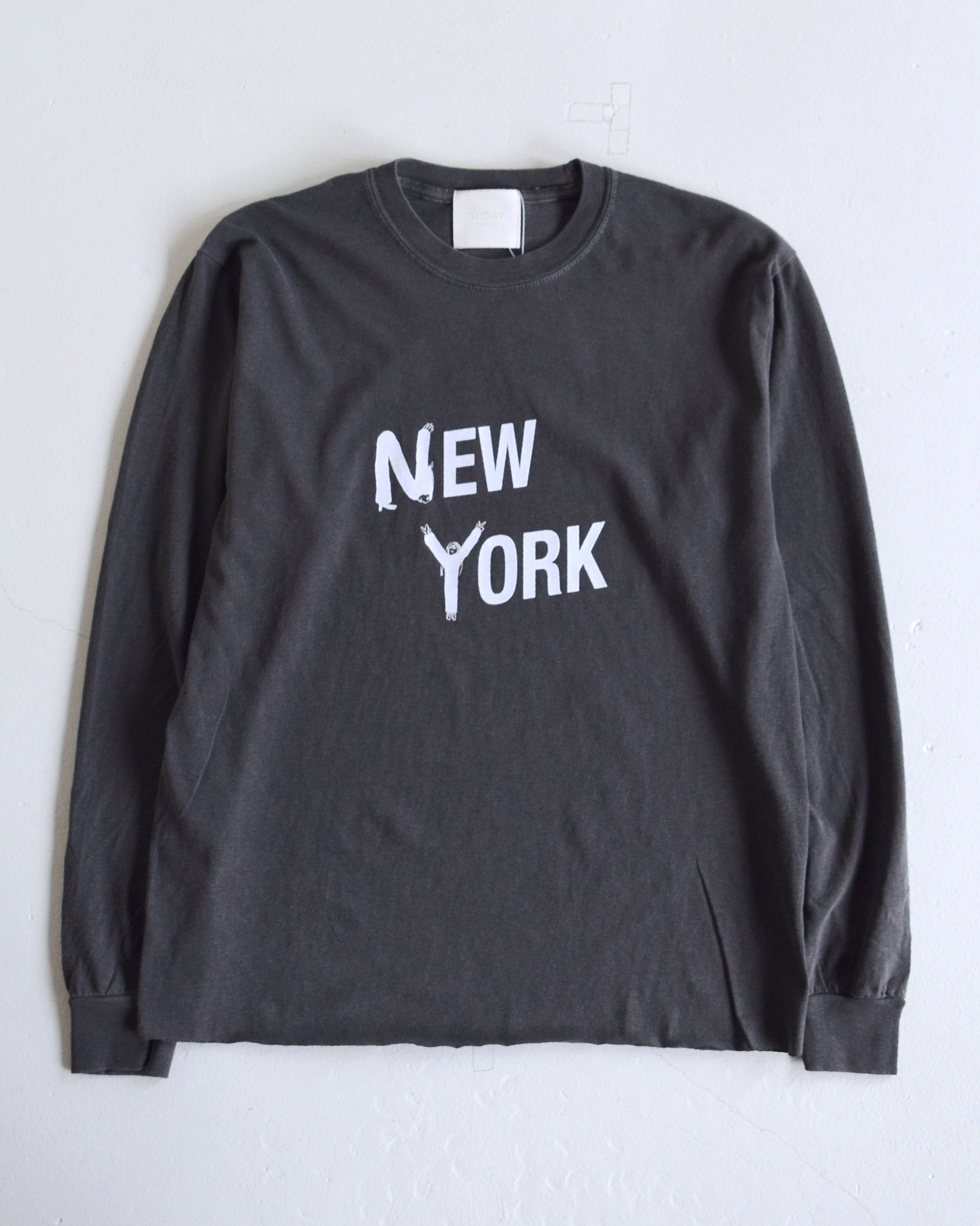 TODAY edition / NEW YORK LS Tee - CHARCOAL