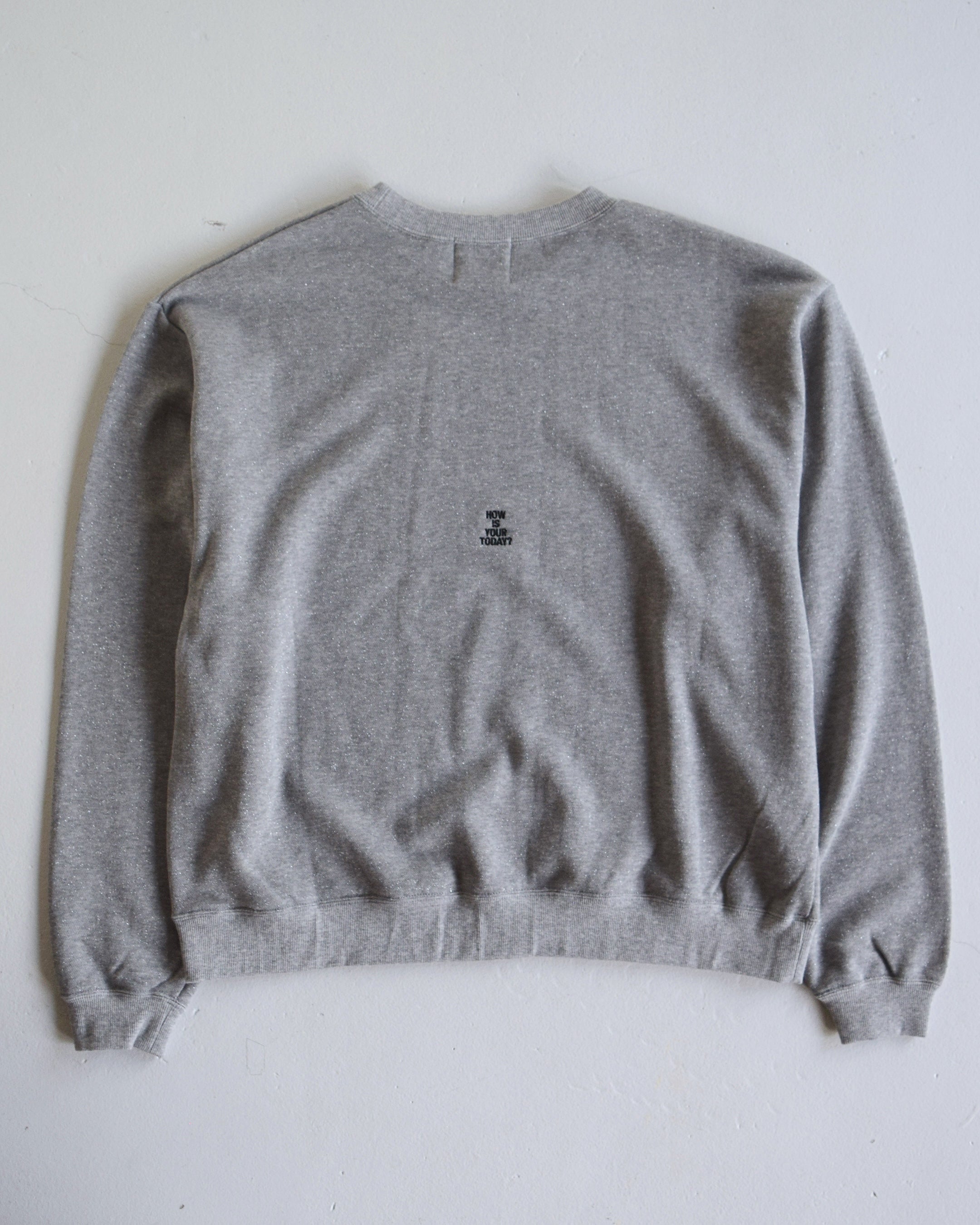 TODAY edition / "PEACE" #02 Glitter CN Sweat - GRAY