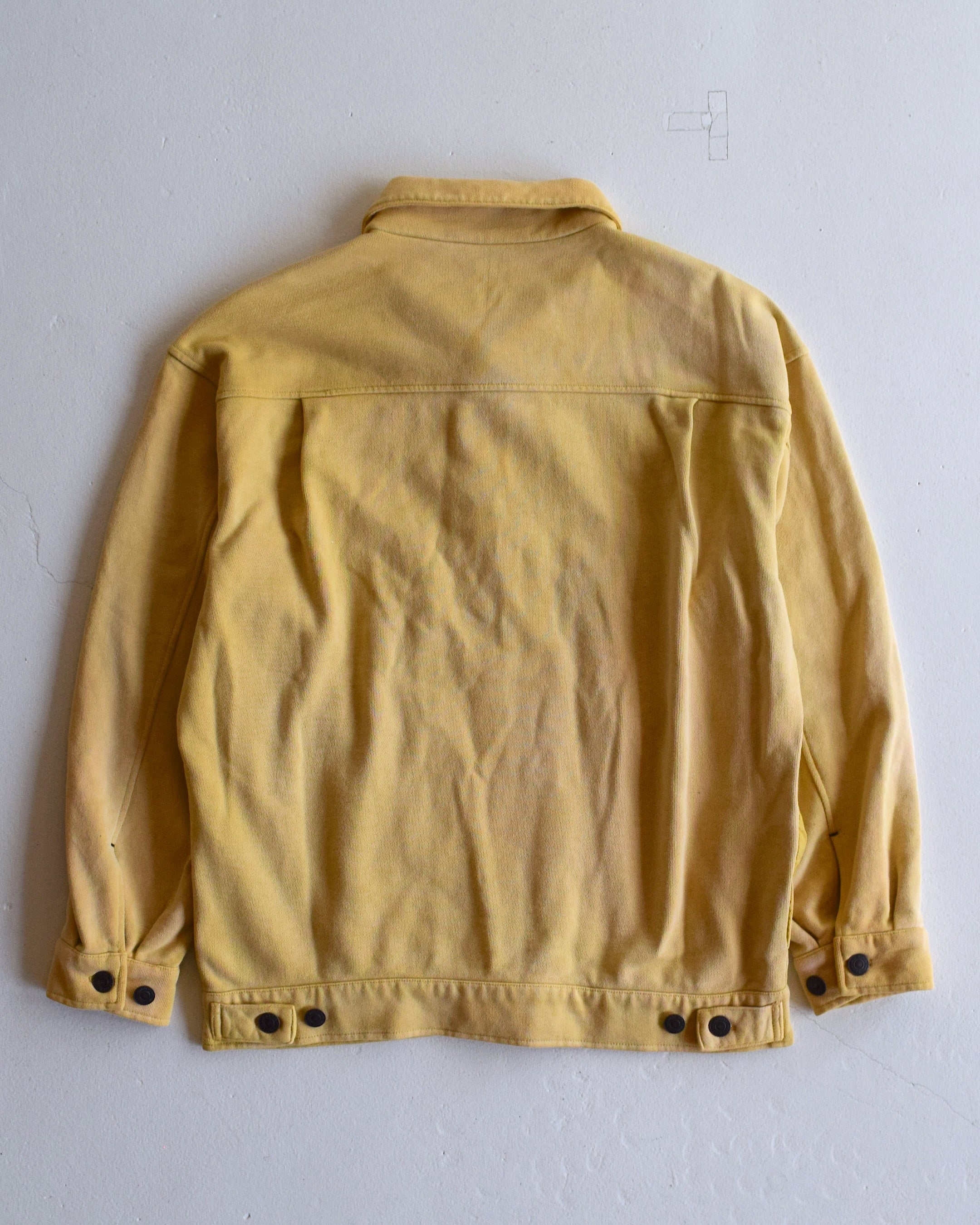 BONKNOW FREAKS / SWEAT TRUCKER JACKET - FADED YELLOW