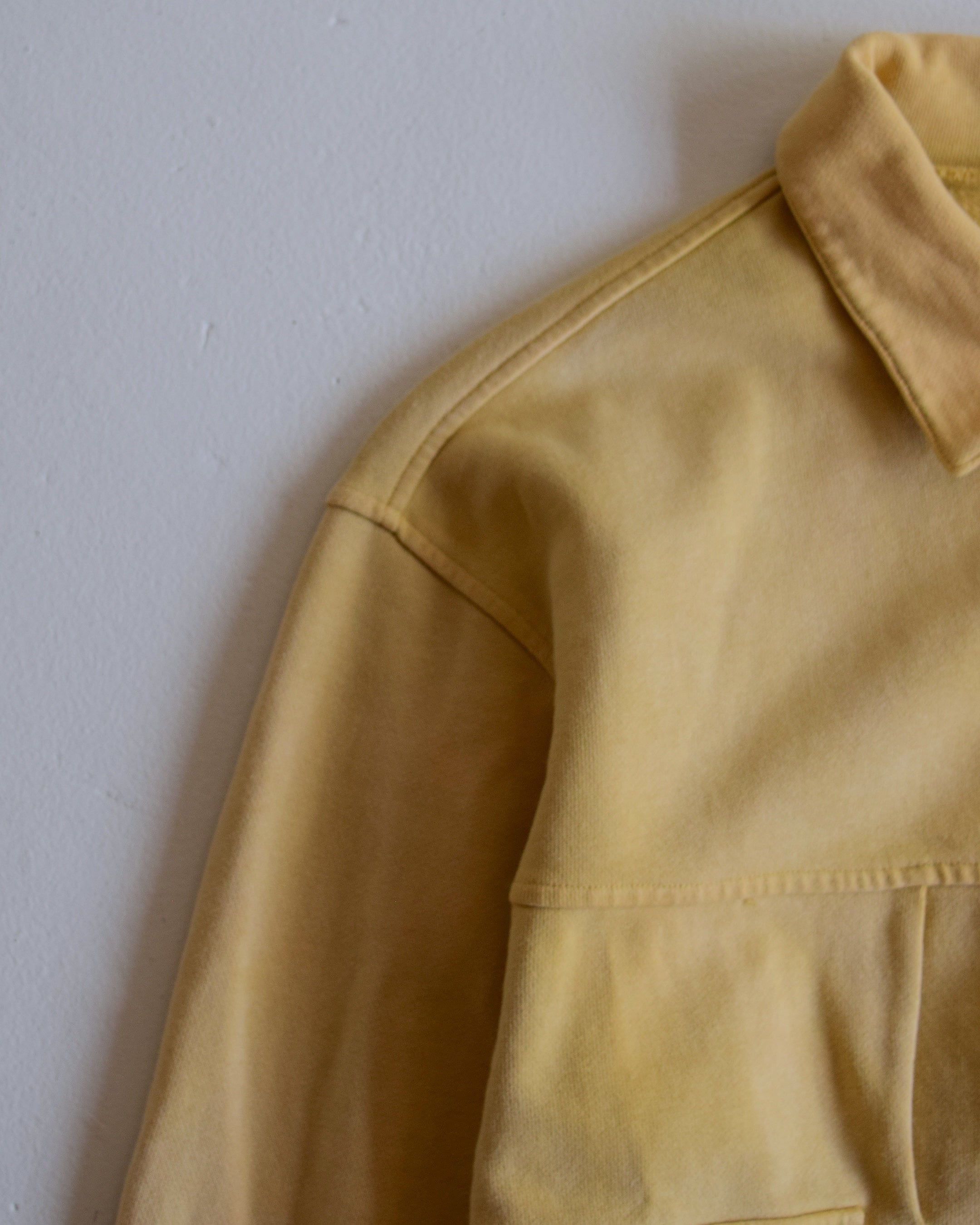 BONKNOW FREAKS / SWEAT TRUCKER JACKET - FADED YELLOW