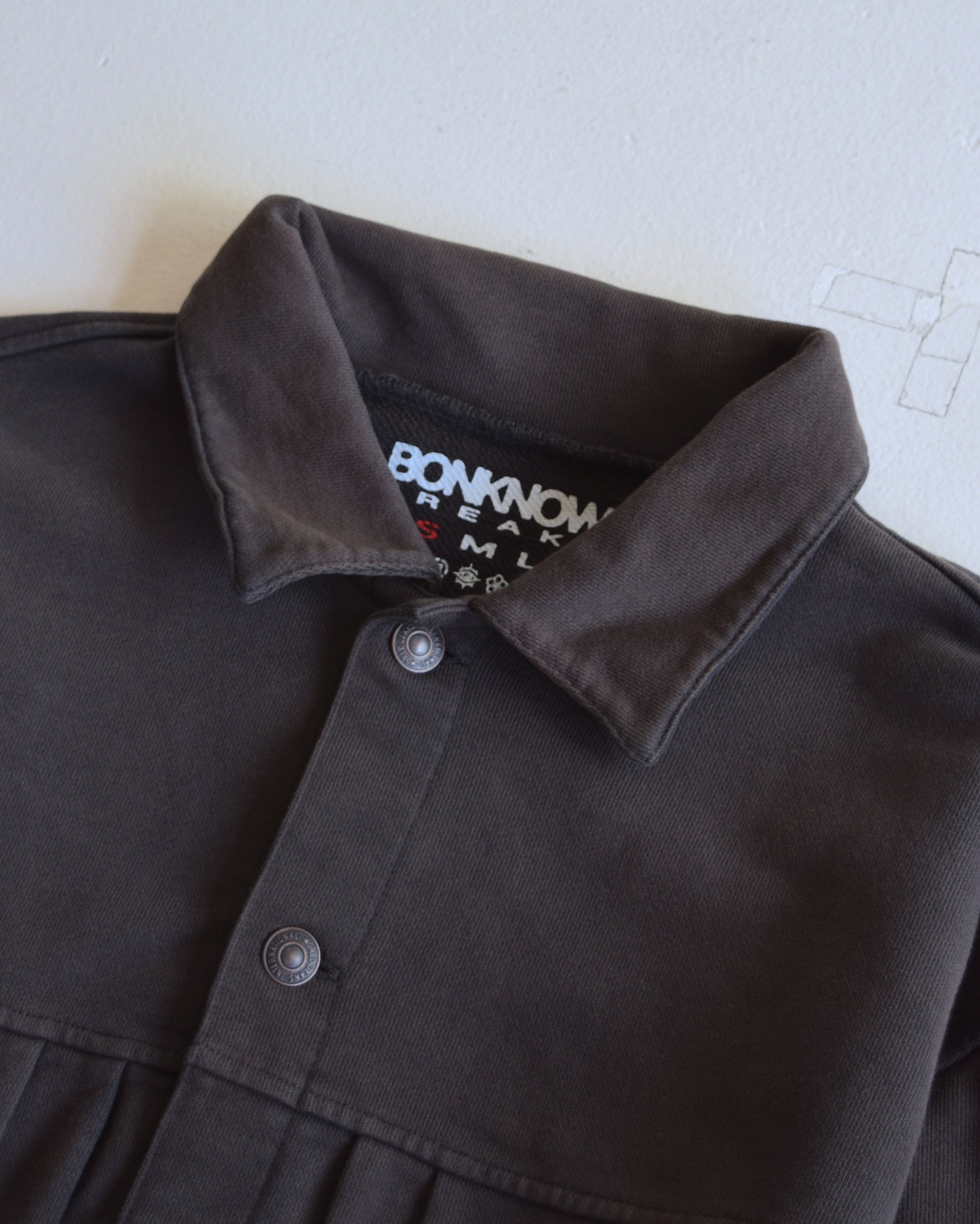 BONKNOW FREAKS / SWEAT TRUCKER JACKET - WASHED BLACK