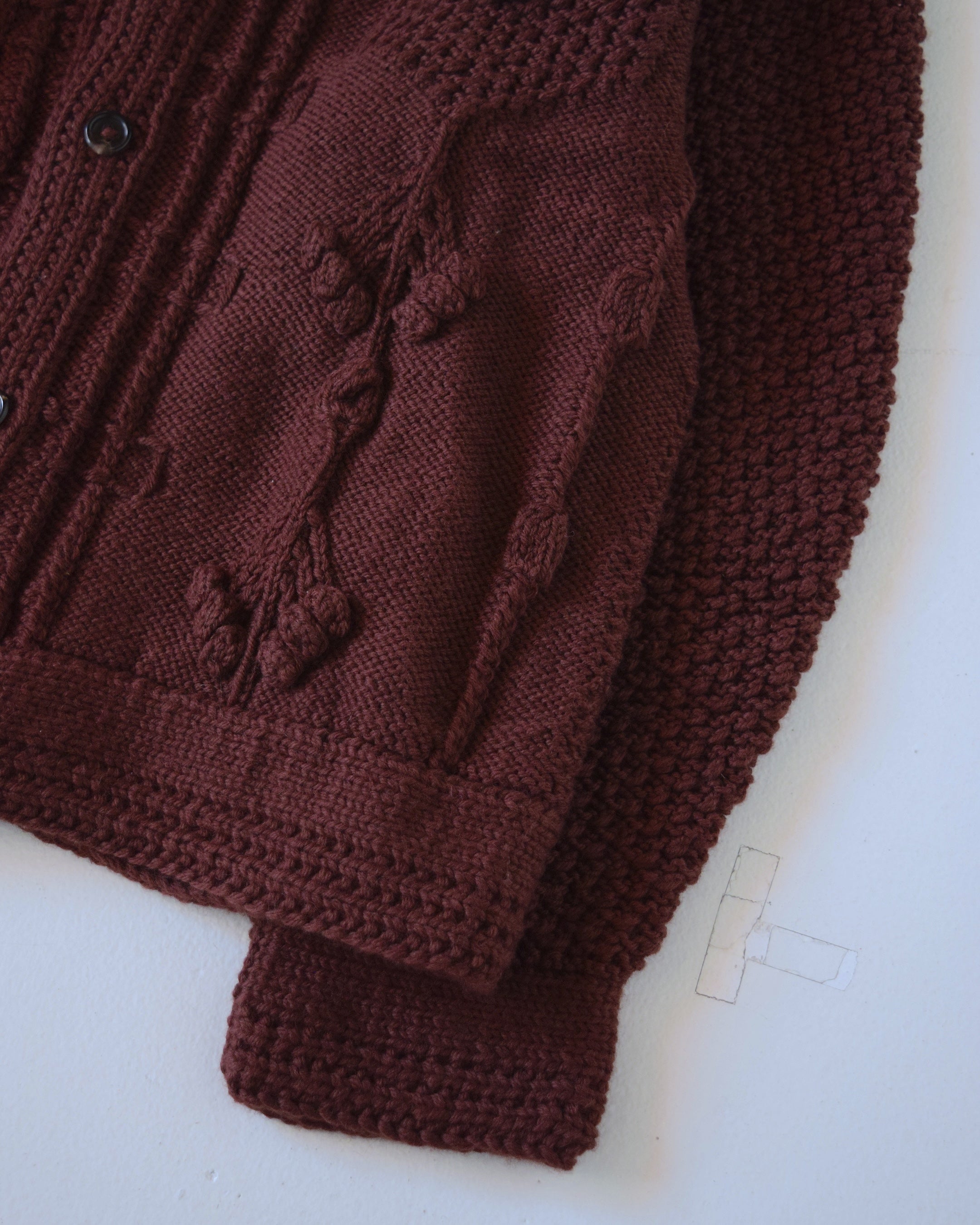 nakedgauge / MERINO WOOL HANDKNITING G JACKET II - BROWN