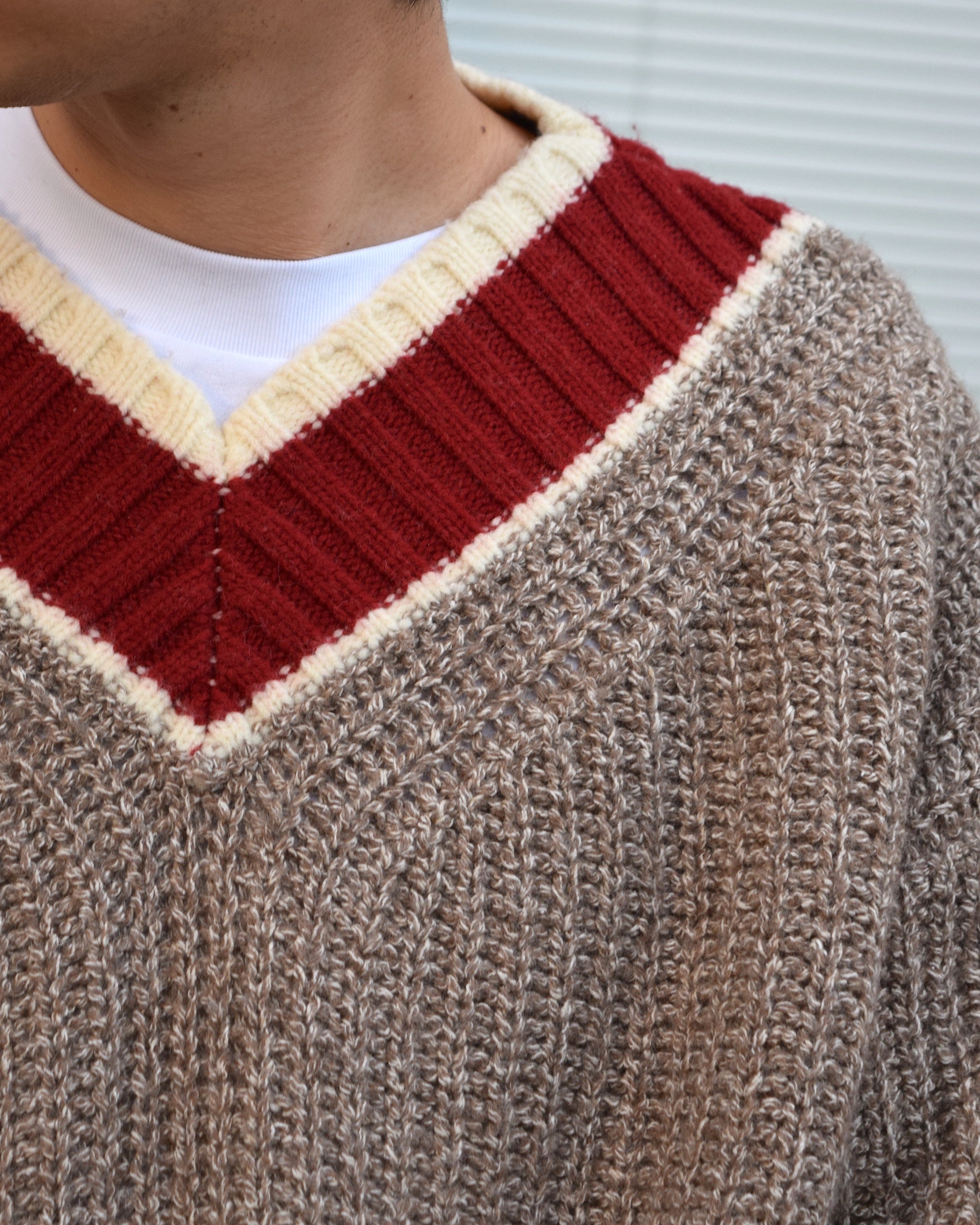 nakedgauge / WILD NATURE YARN ‘HOMIE’ SWEATER - TERRACOTTA