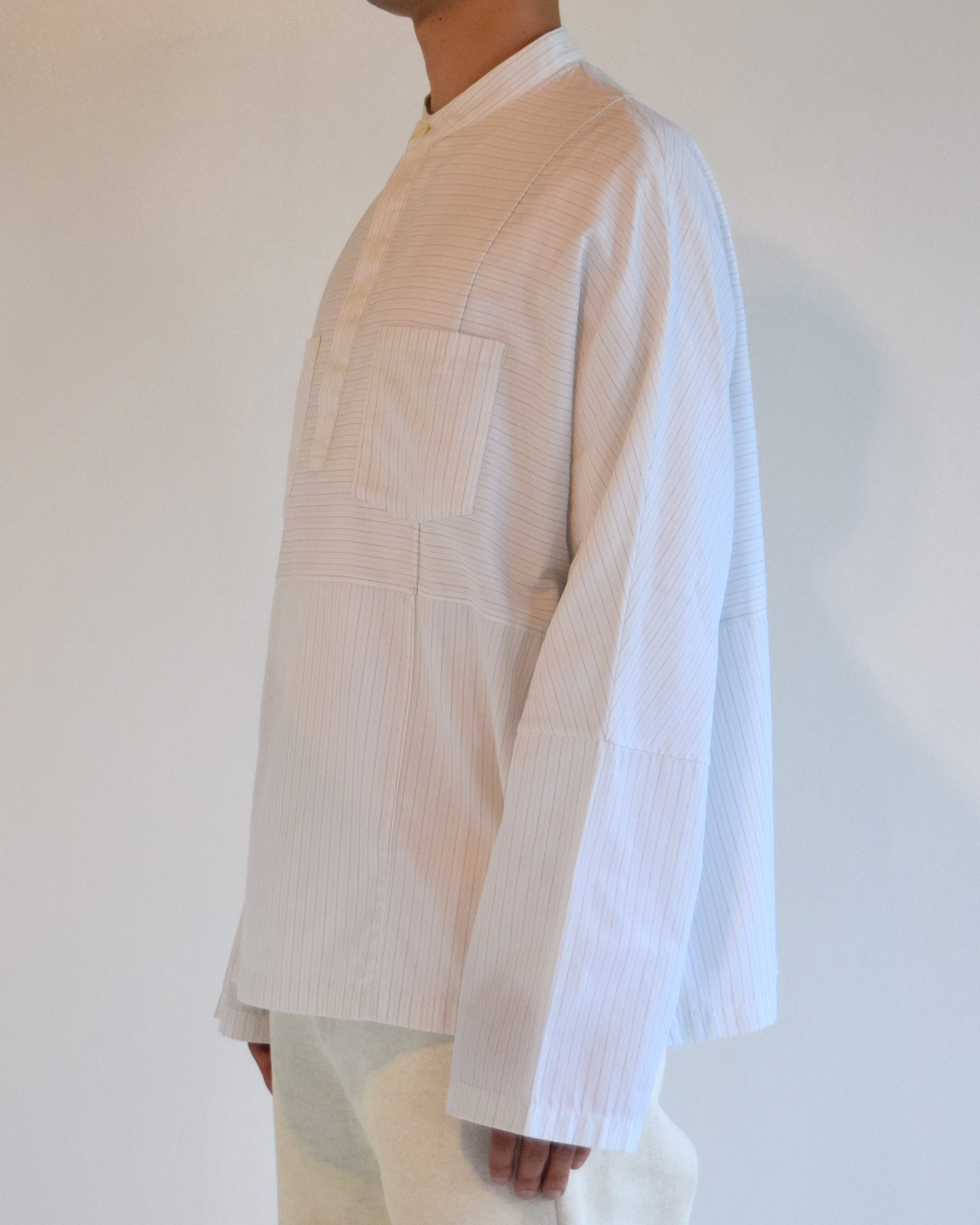 HORTENSE / Intersect Pullover Shirt - Green Stripe