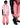 BONKNOW FREAKS / Faded Heavy Zip Hoodie - PINK