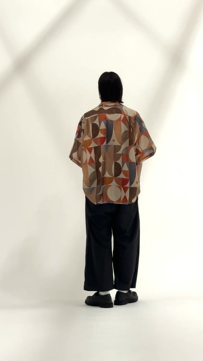 Sillage / re-engineered overshirt short sleeve aaron glasson multi