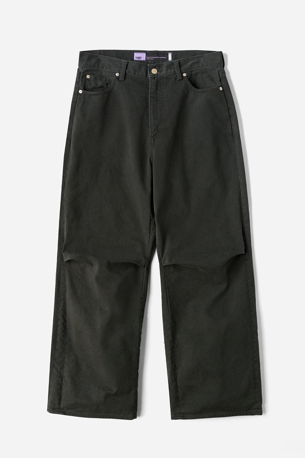 FIFTH GENERAL STORE / Knee Pleated Baggy Pants - Black
