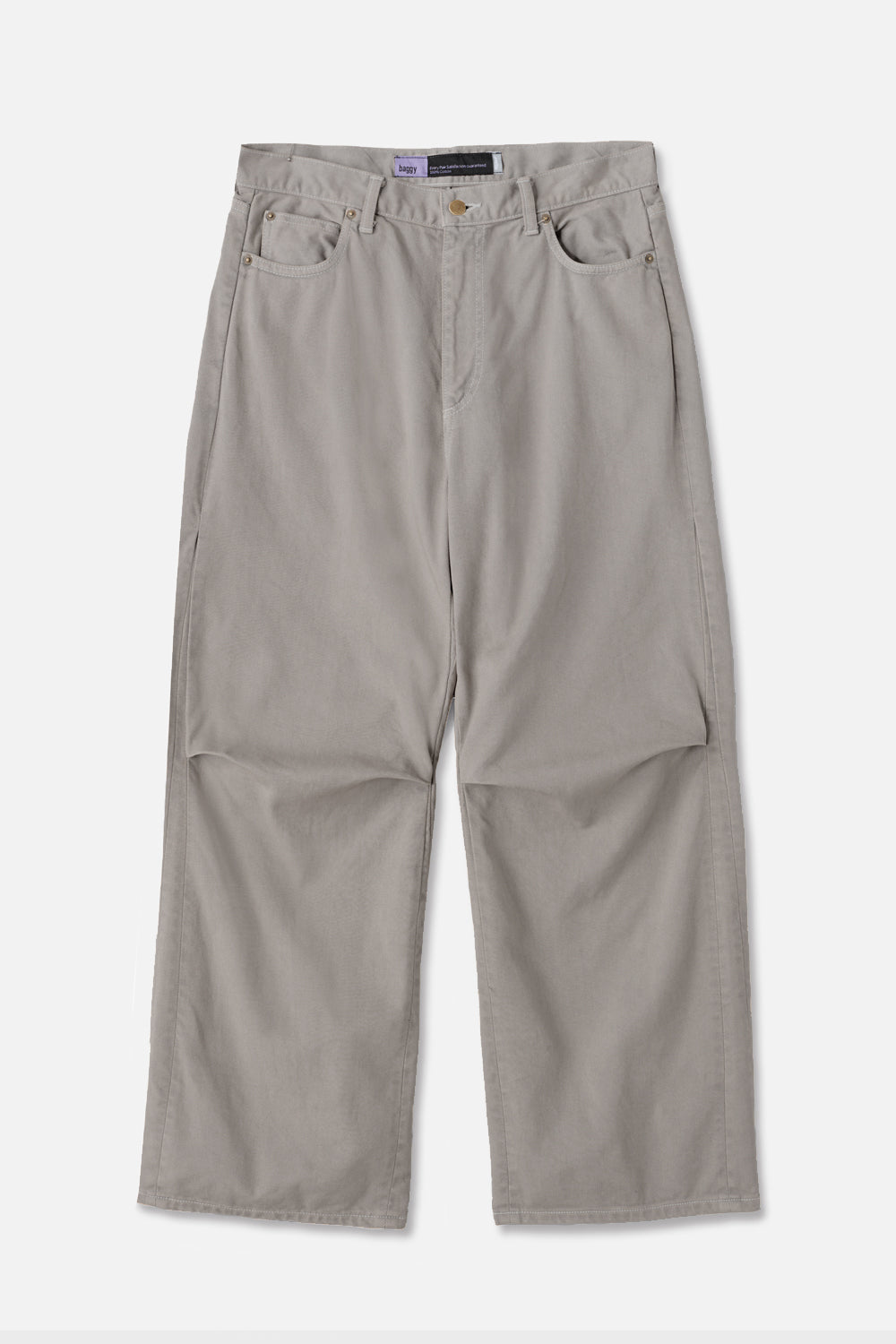 FIFTH GENERAL STORE / Knee Pleated Baggy Pants - Gray